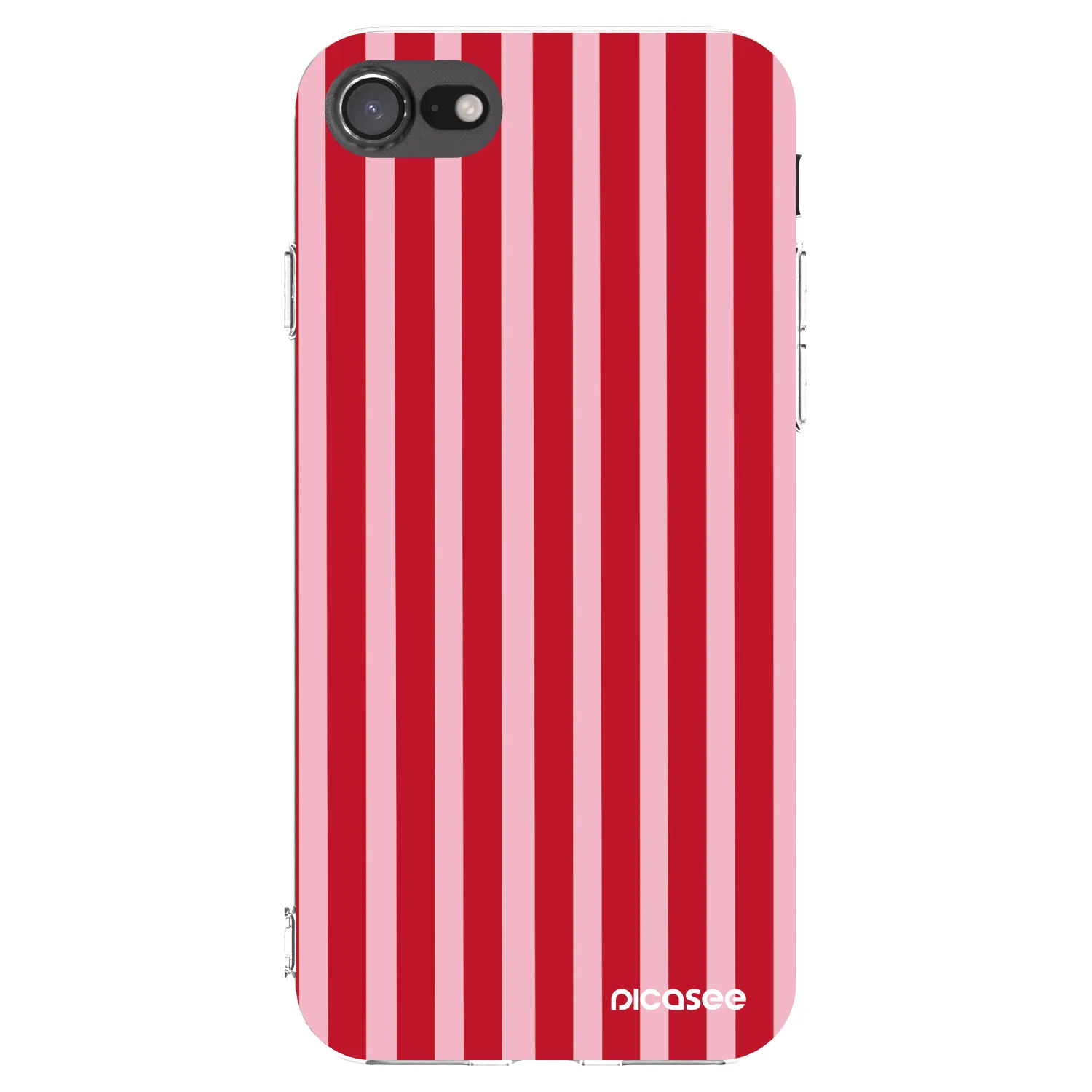 Picasee διαφανής θήκη σιλικόνης Apple iPhone SE 2022 - Lines red
