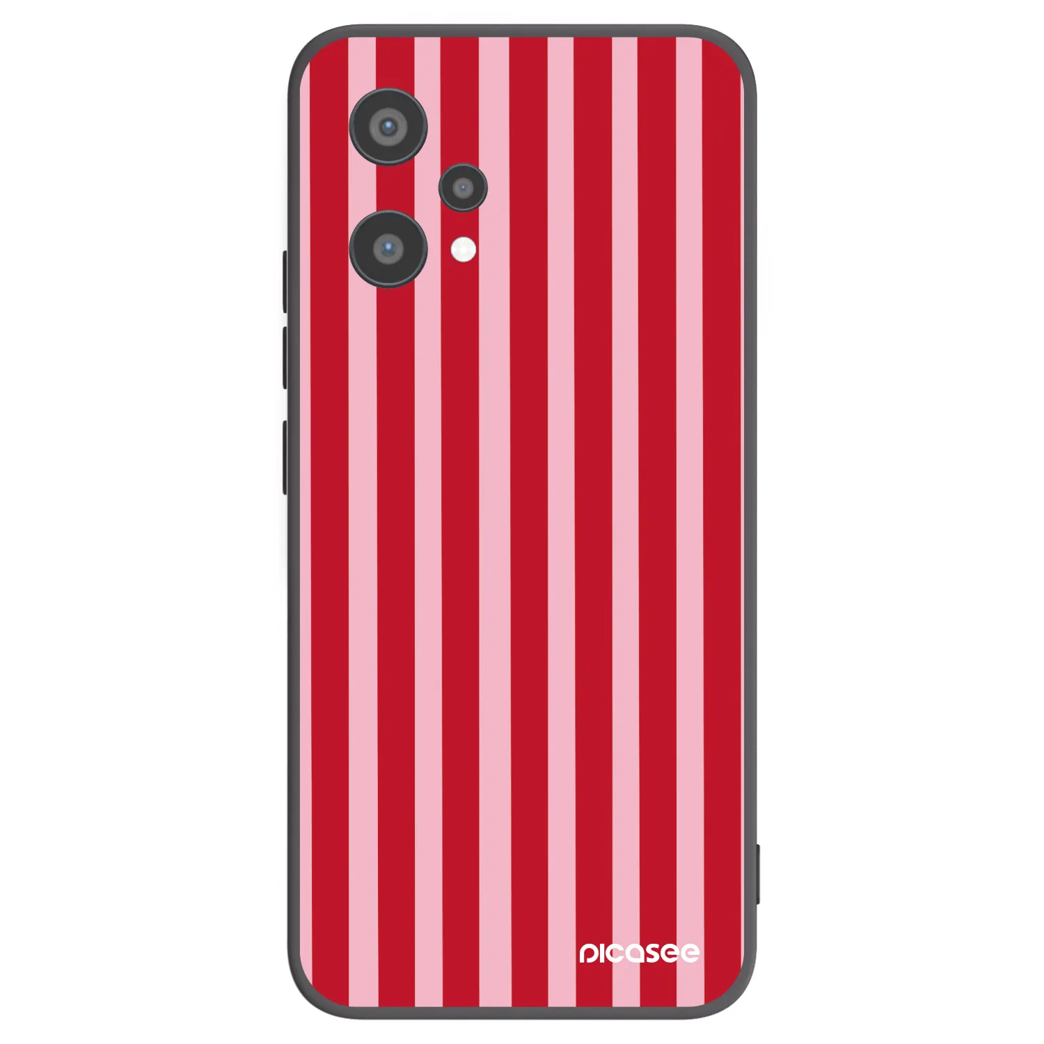 Picasee Μαύρη θήκη σιλικόνης για Realme 9 Pro 5G - Lines red