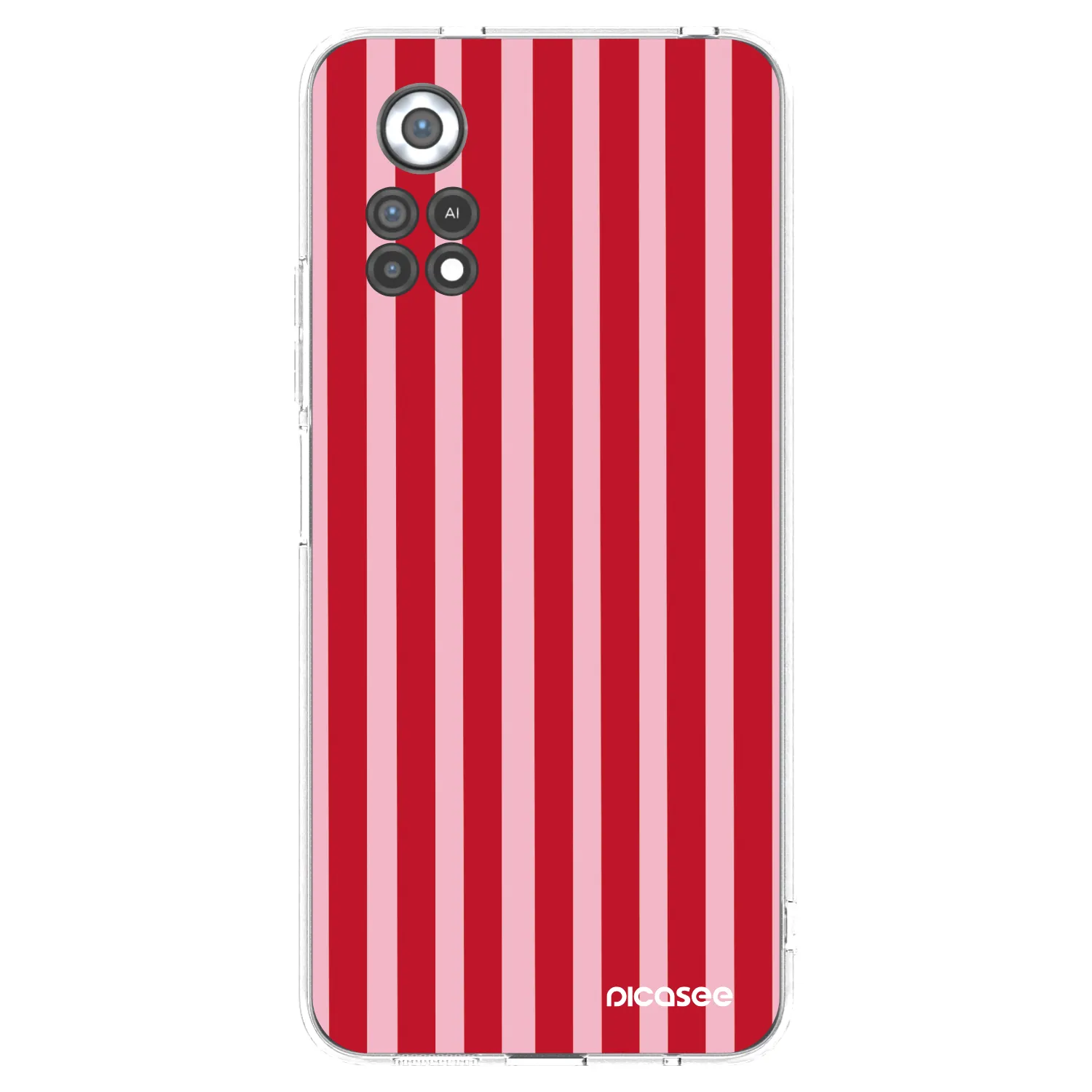 Picasee διαφανής θήκη σιλικόνης Xiaomi Poco X4 Pro 5G - Lines red