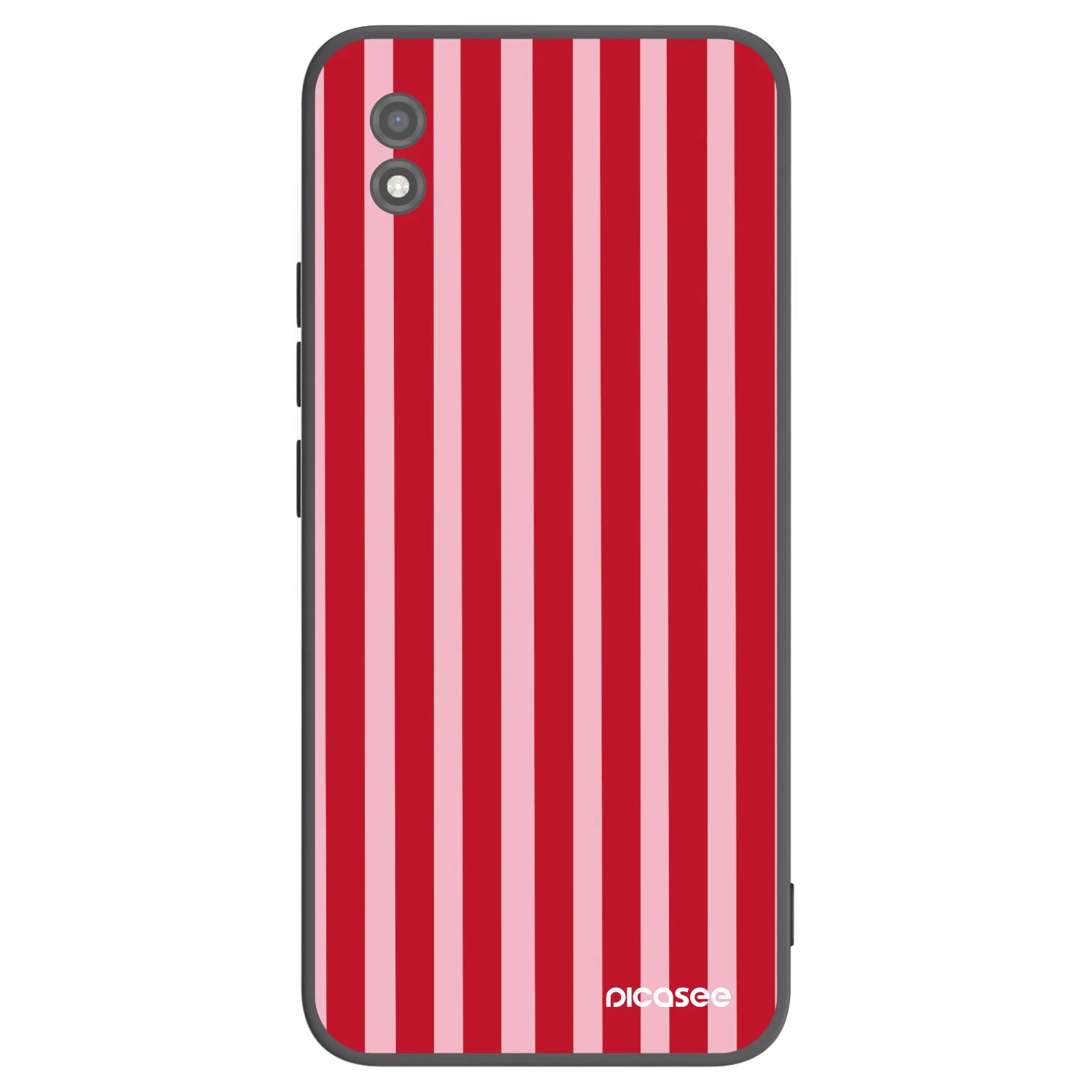 Picasee Μαύρη θήκη σιλικόνης για Realme C11 (2021) - Lines red