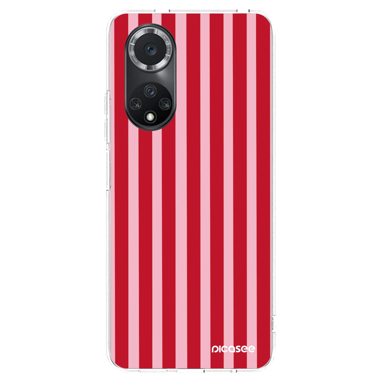 Picasee διαφανής θήκη σιλικόνης Huawei Nova 9 SE - Lines red
