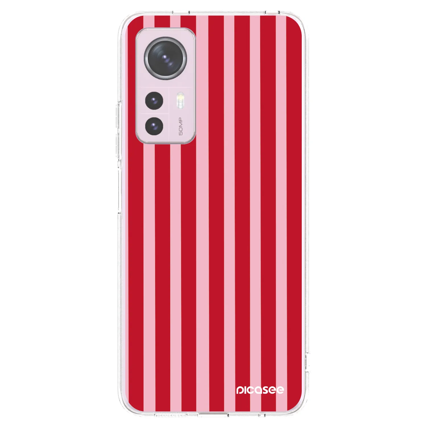Picasee διαφανής θήκη σιλικόνης Xiaomi 12 - Lines red