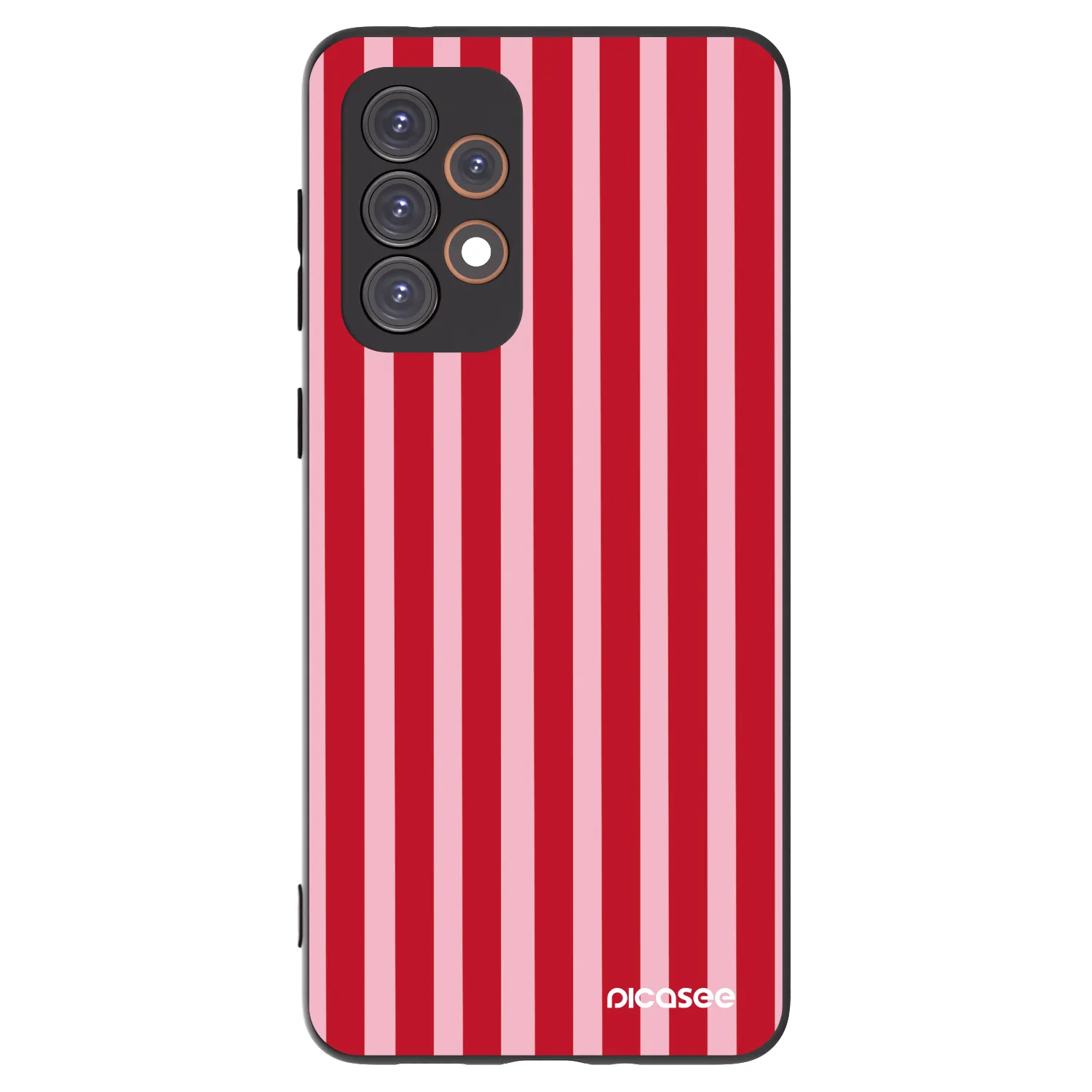Picasee Μαύρη θήκη σιλικόνης για Samsung Galaxy A33 5G A336 - Lines red