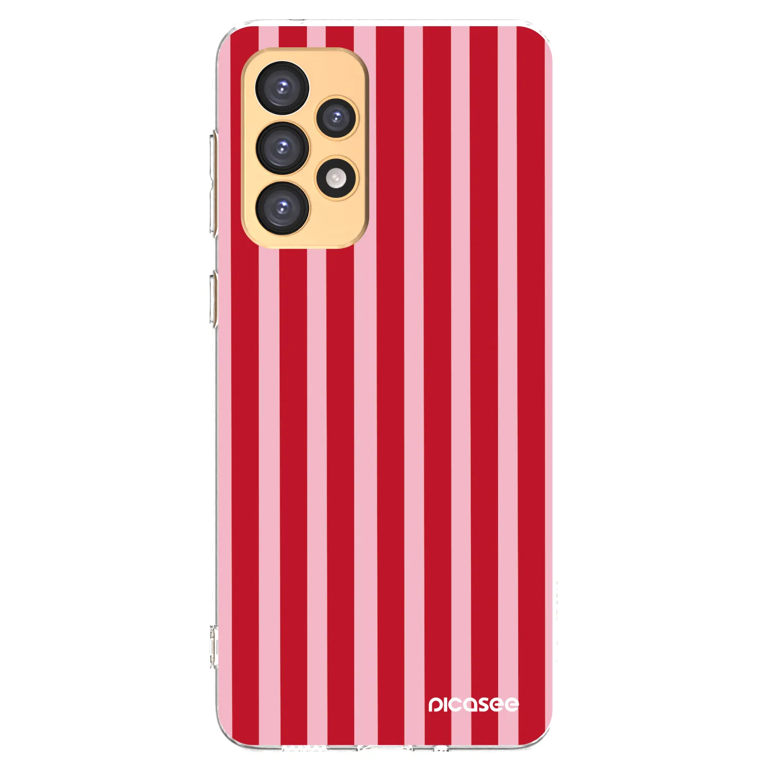 Picasee διαφανής θήκη σιλικόνης Samsung Galaxy A33 5G A336 - Lines red