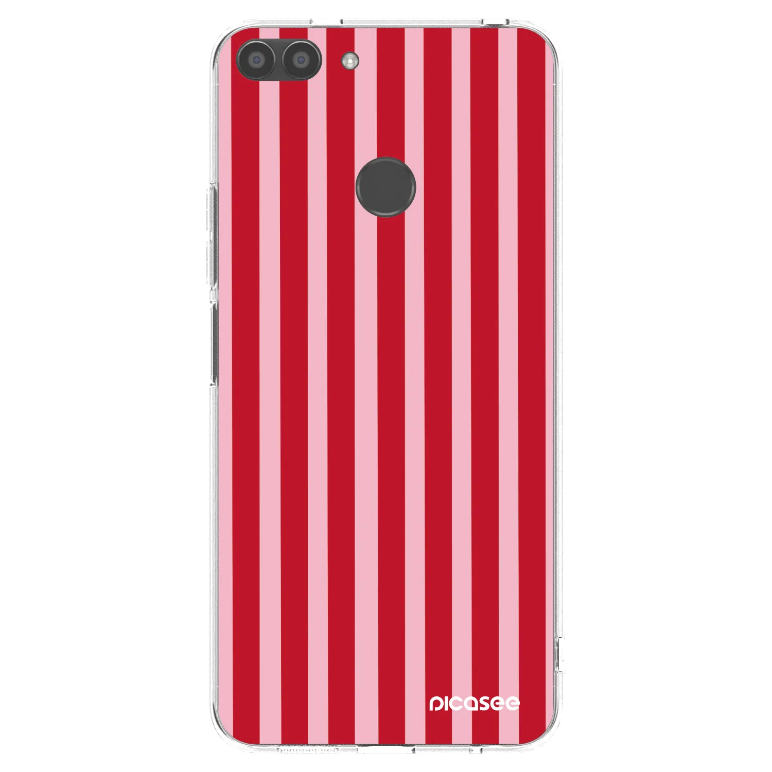 Picasee διαφανής θήκη σιλικόνης Huawei P Smart - Lines red