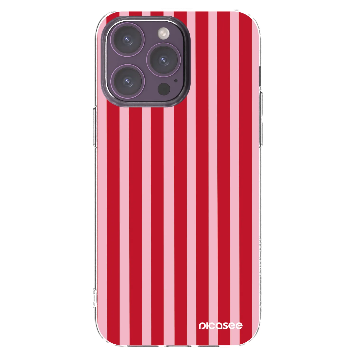 Picasee διαφανής θήκη σιλικόνης Apple iPhone 14 Pro Max - Lines red