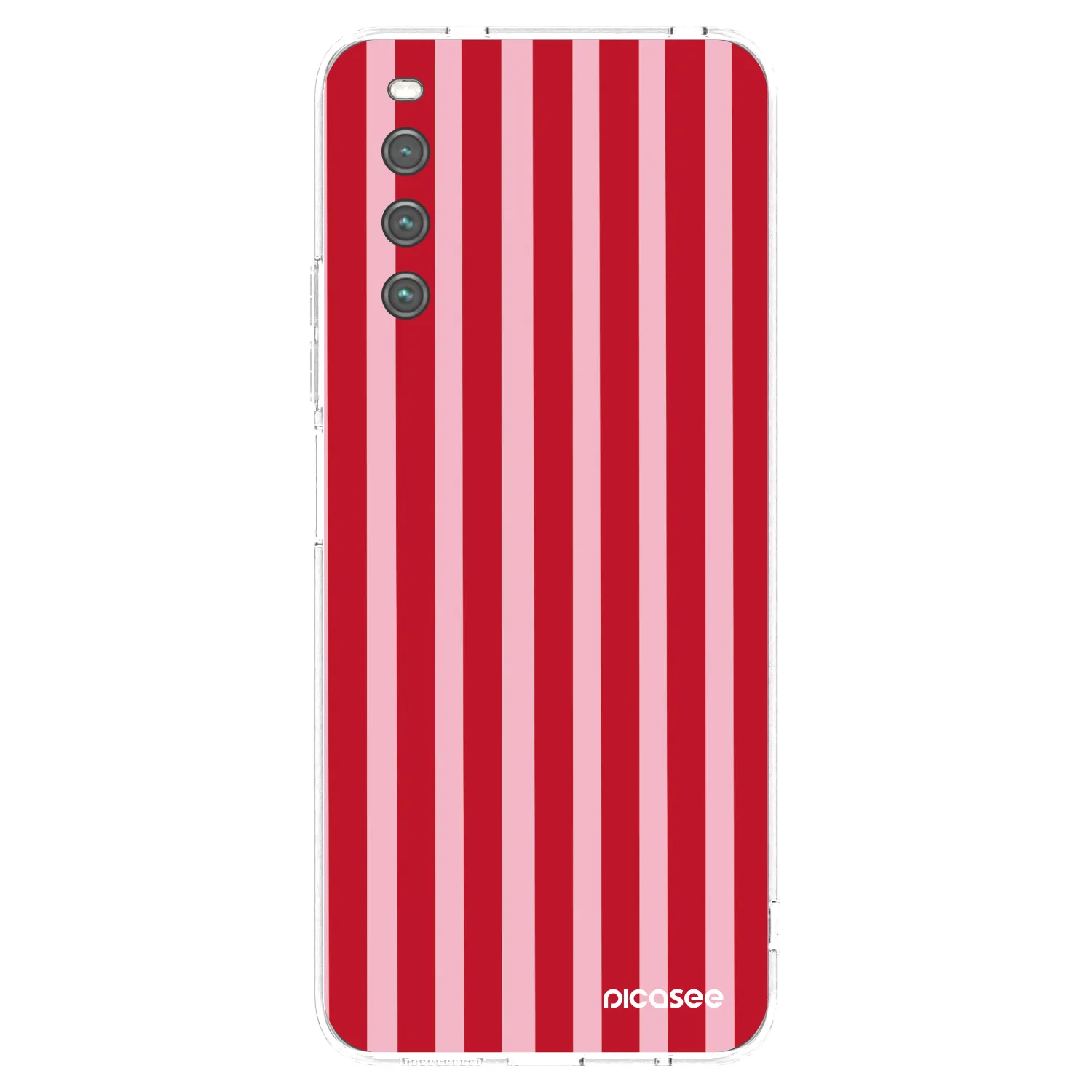 Picasee διαφανής θήκη σιλικόνης Sony Xperia 10 IV 5G - Lines red