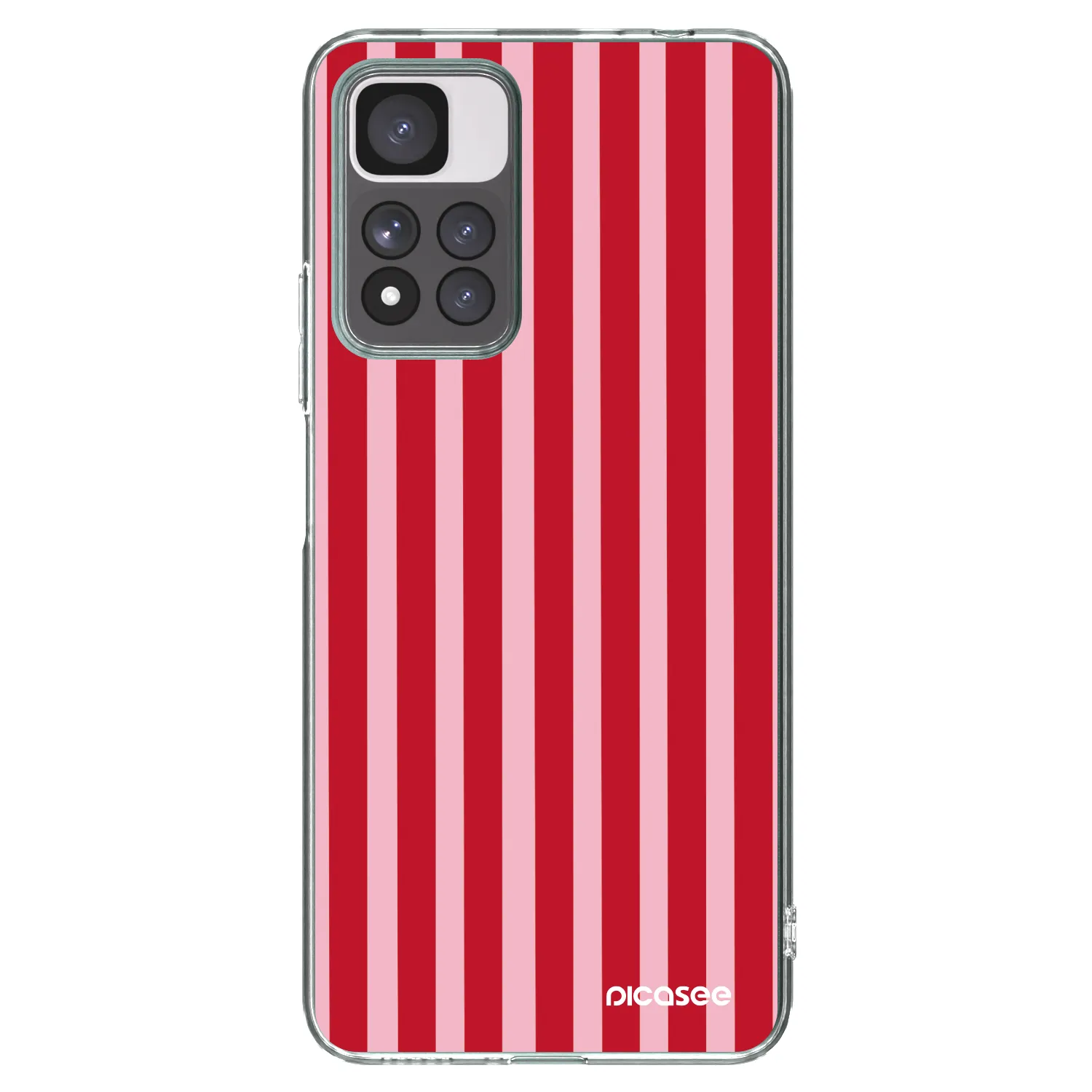 Picasee διαφανής θήκη σιλικόνης Xiaomi Redmi Note 11 Pro+ 5G - Lines red