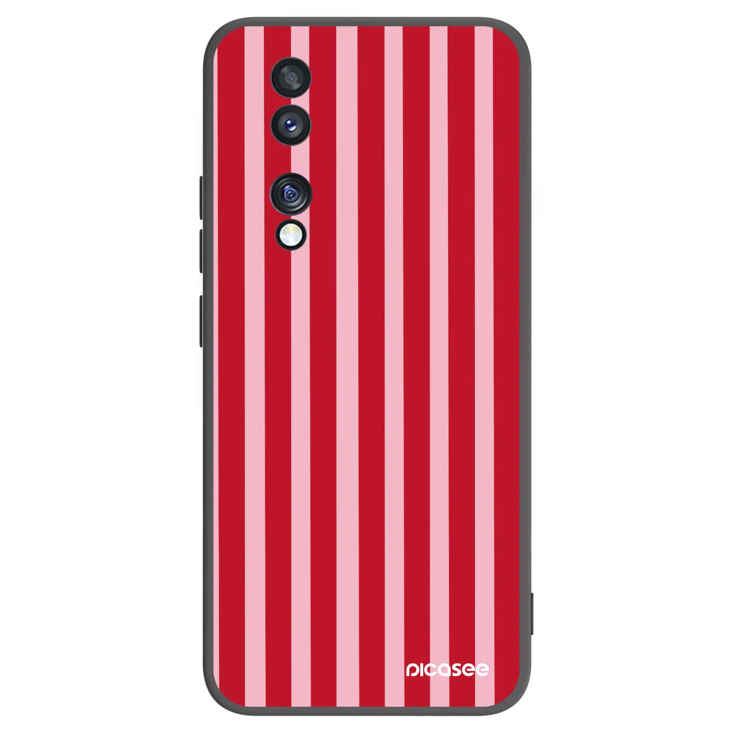 Picasee Μαύρη θήκη σιλικόνης για Honor 70 - Lines red