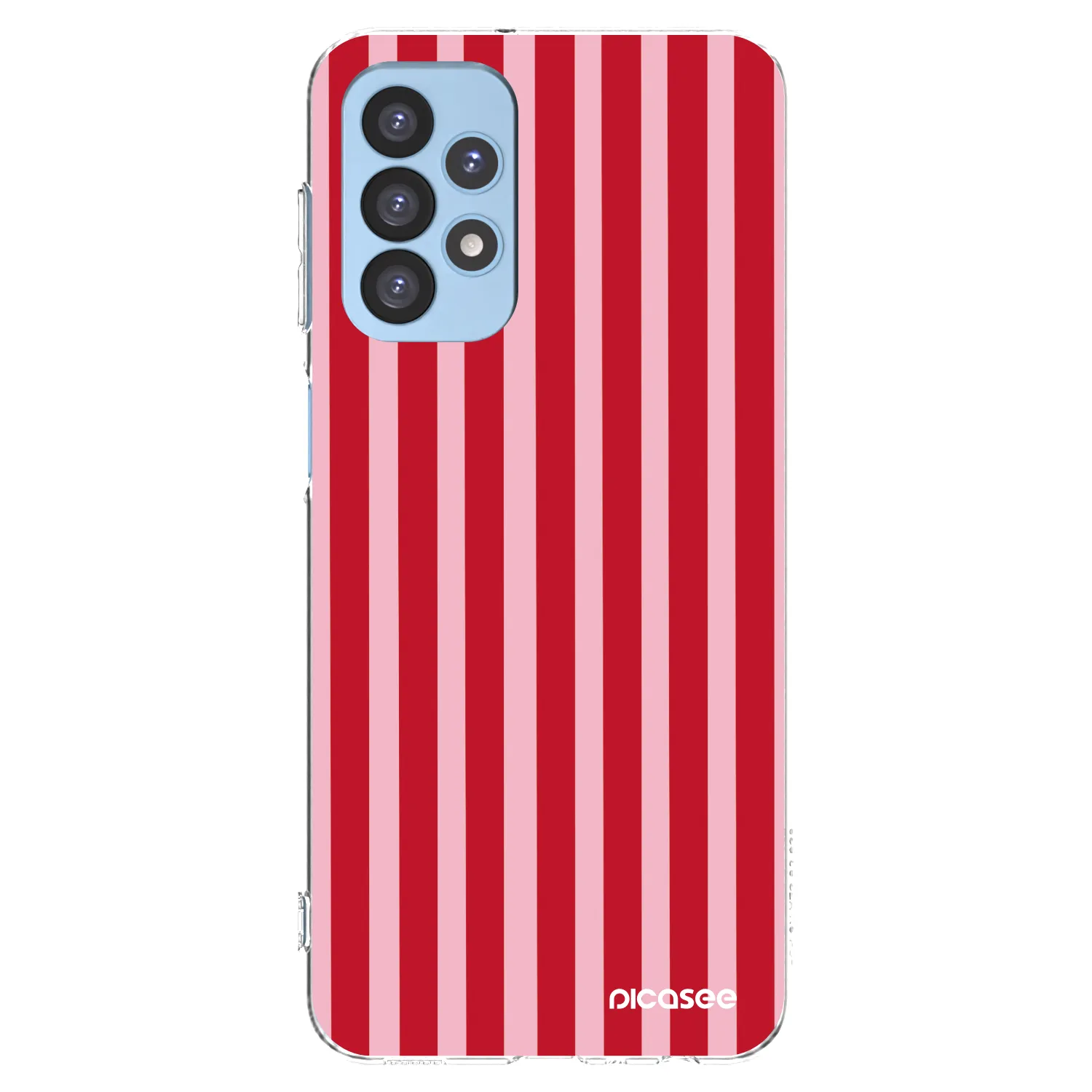 Picasee διαφανής θήκη σιλικόνης Samsung Galaxy A23 A235F 4G - Lines red