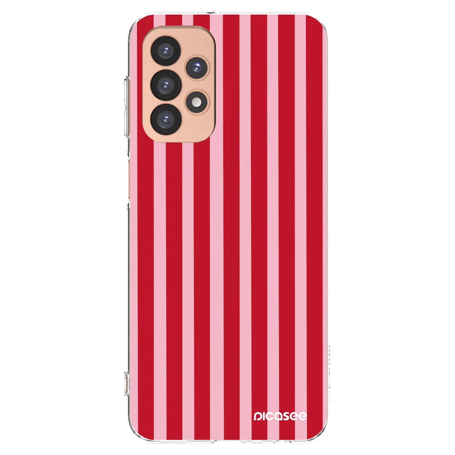 Picasee διαφανής θήκη σιλικόνης Samsung Galaxy A23 A236B 5G - Lines red