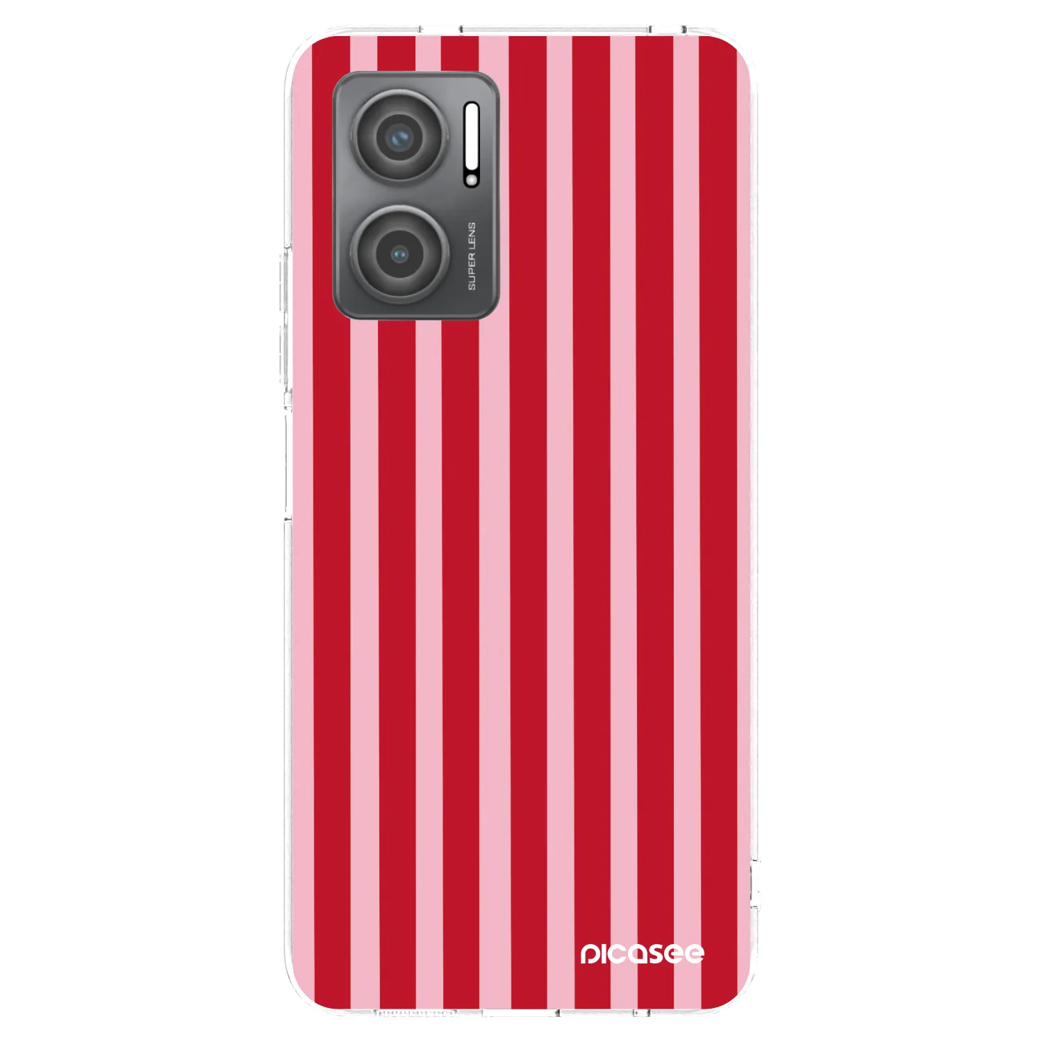 Picasee διαφανής θήκη σιλικόνης Xiaomi Redmi 10 5G - Lines red