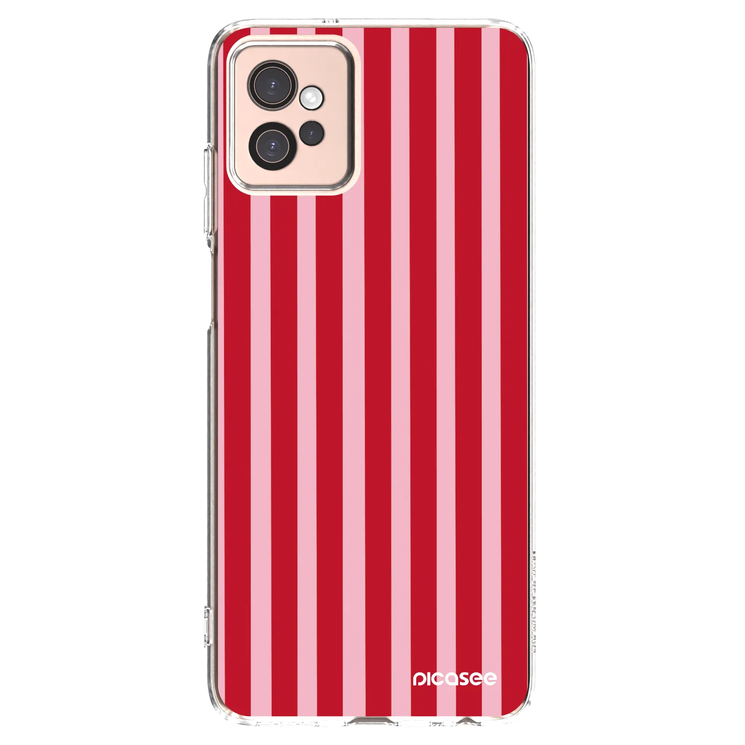 Picasee διαφανής θήκη σιλικόνης Motorola Moto G32 - Lines red