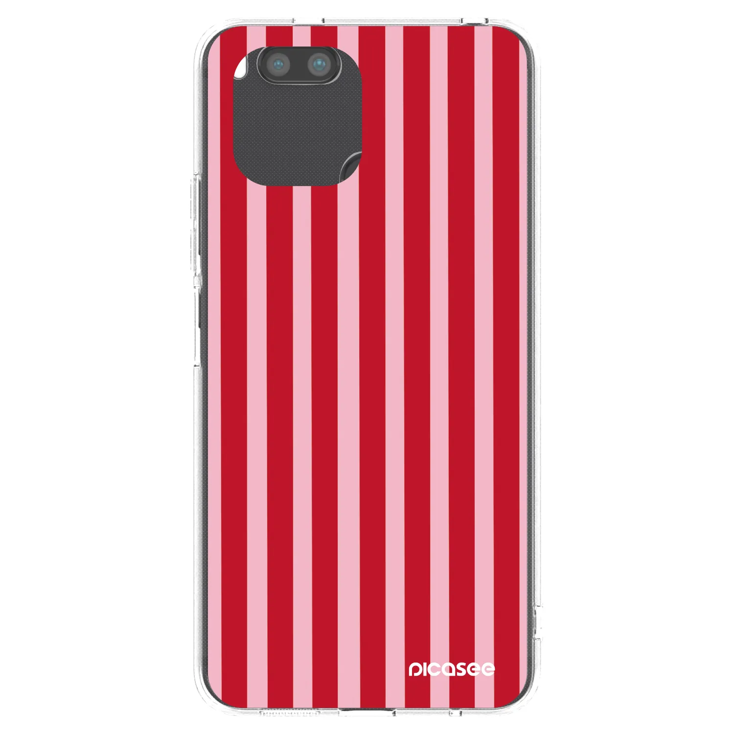 Picasee διαφανής θήκη σιλικόνης Xiaomi Redmi A1 - Lines red