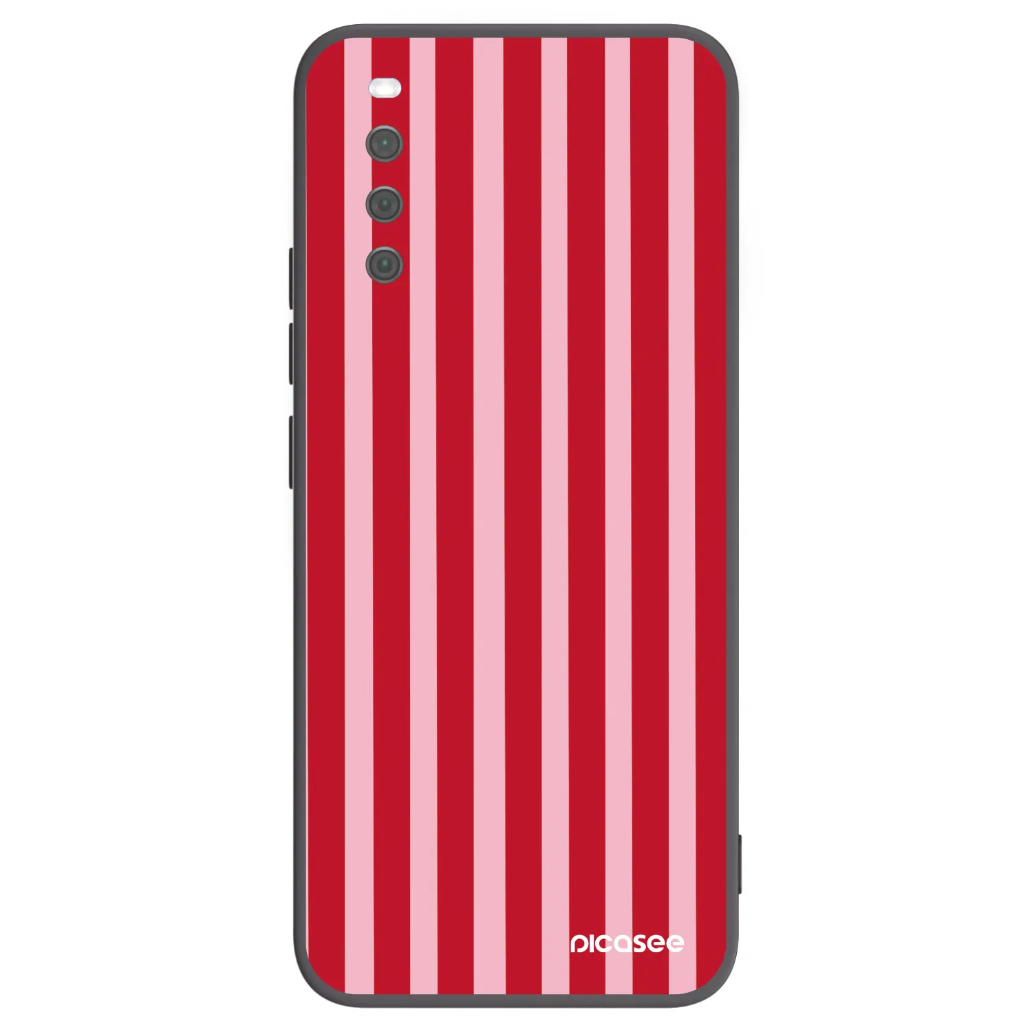 Picasee Μαύρη θήκη σιλικόνης για Sony Xperia 10 III - Lines red
