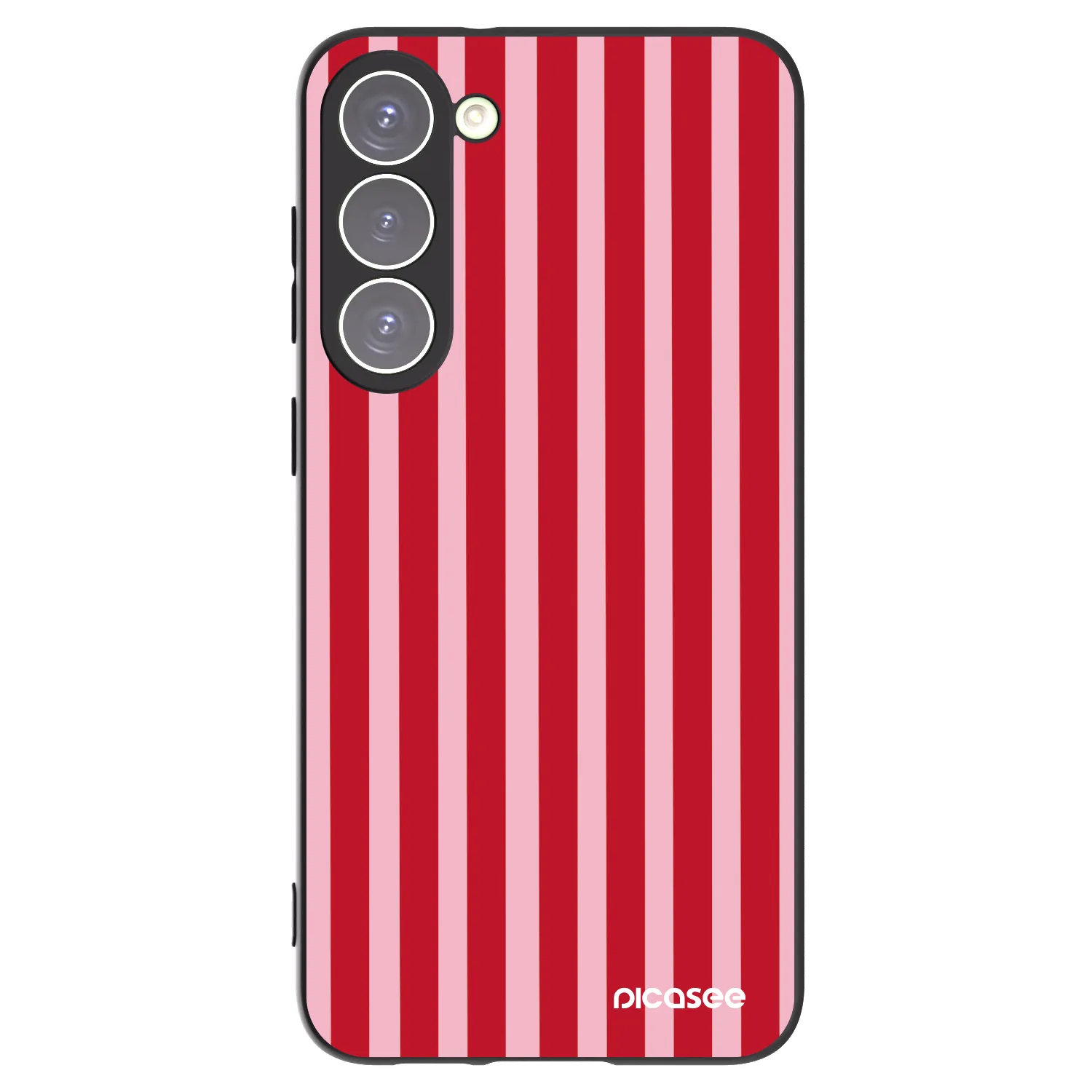 Picasee Μαύρη θήκη σιλικόνης για Samsung Galaxy S23+ 5G - Lines red