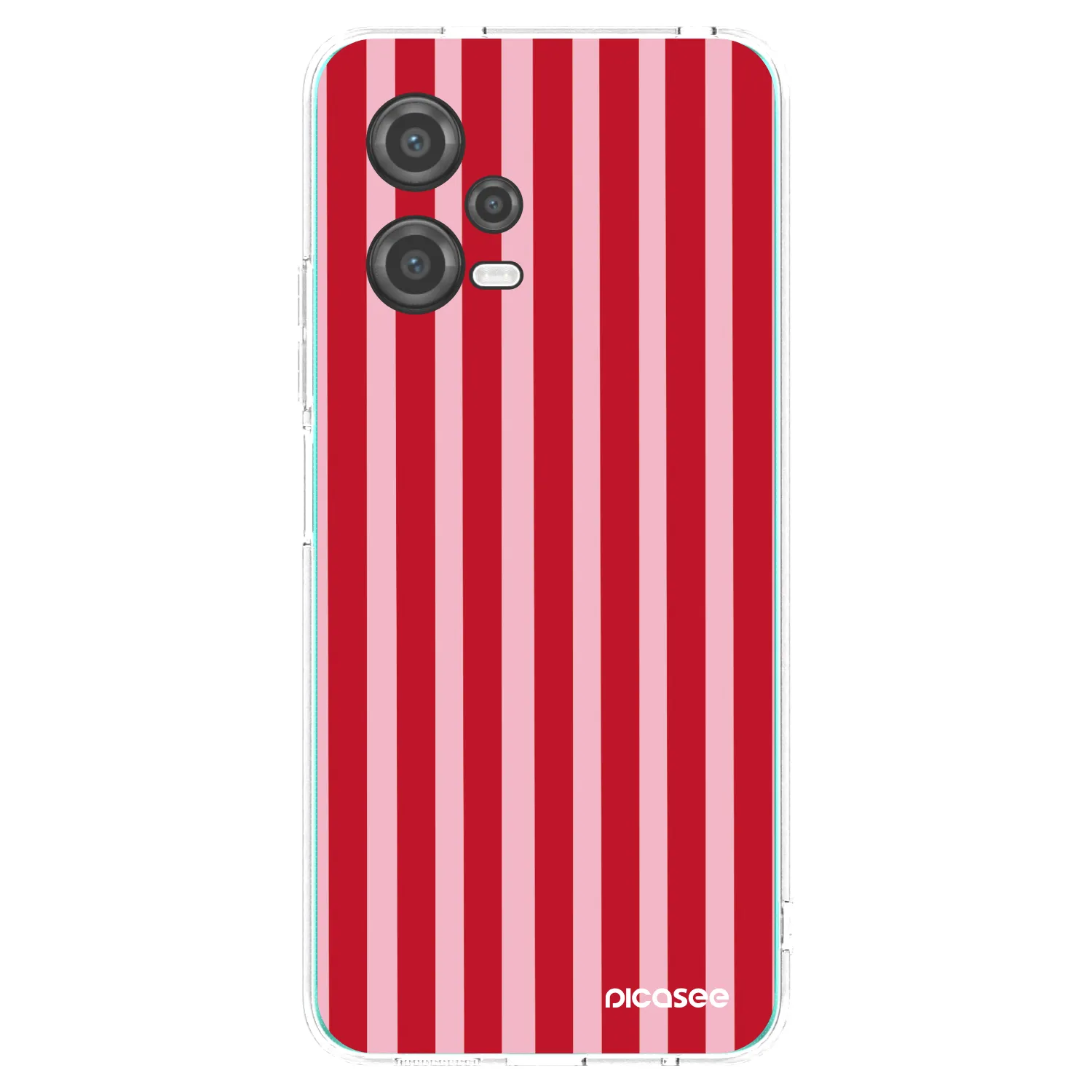 Picasee διαφανής θήκη σιλικόνης Xiaomi Poco X5 - Lines red