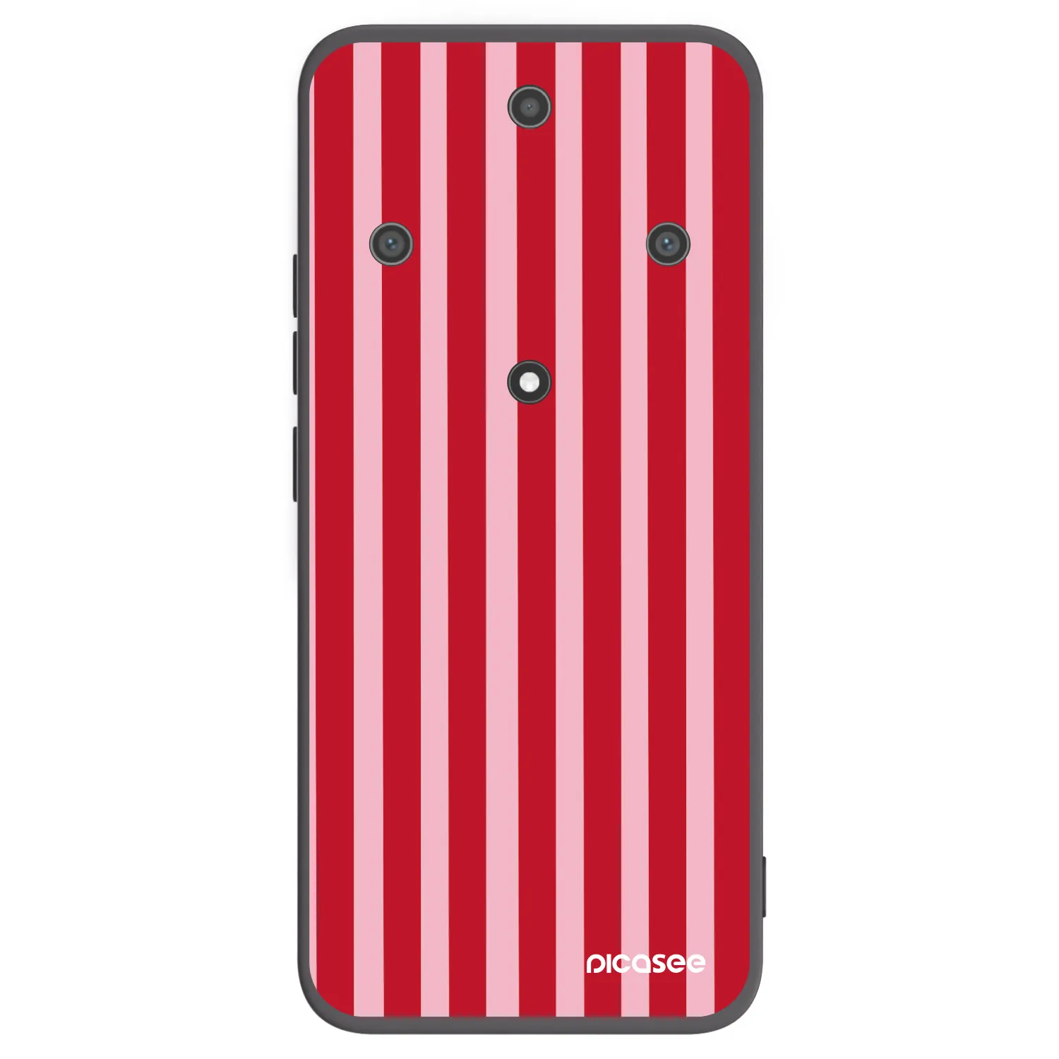 Picasee Μαύρη θήκη σιλικόνης για Honor Magic5 Lite 5G - Lines red