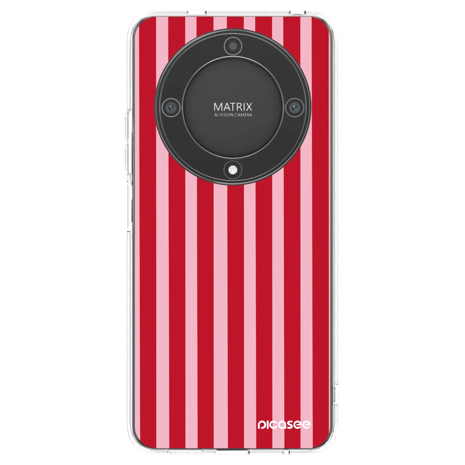 Picasee διαφανής θήκη σιλικόνης Honor Magic5 Lite 5G - Lines red