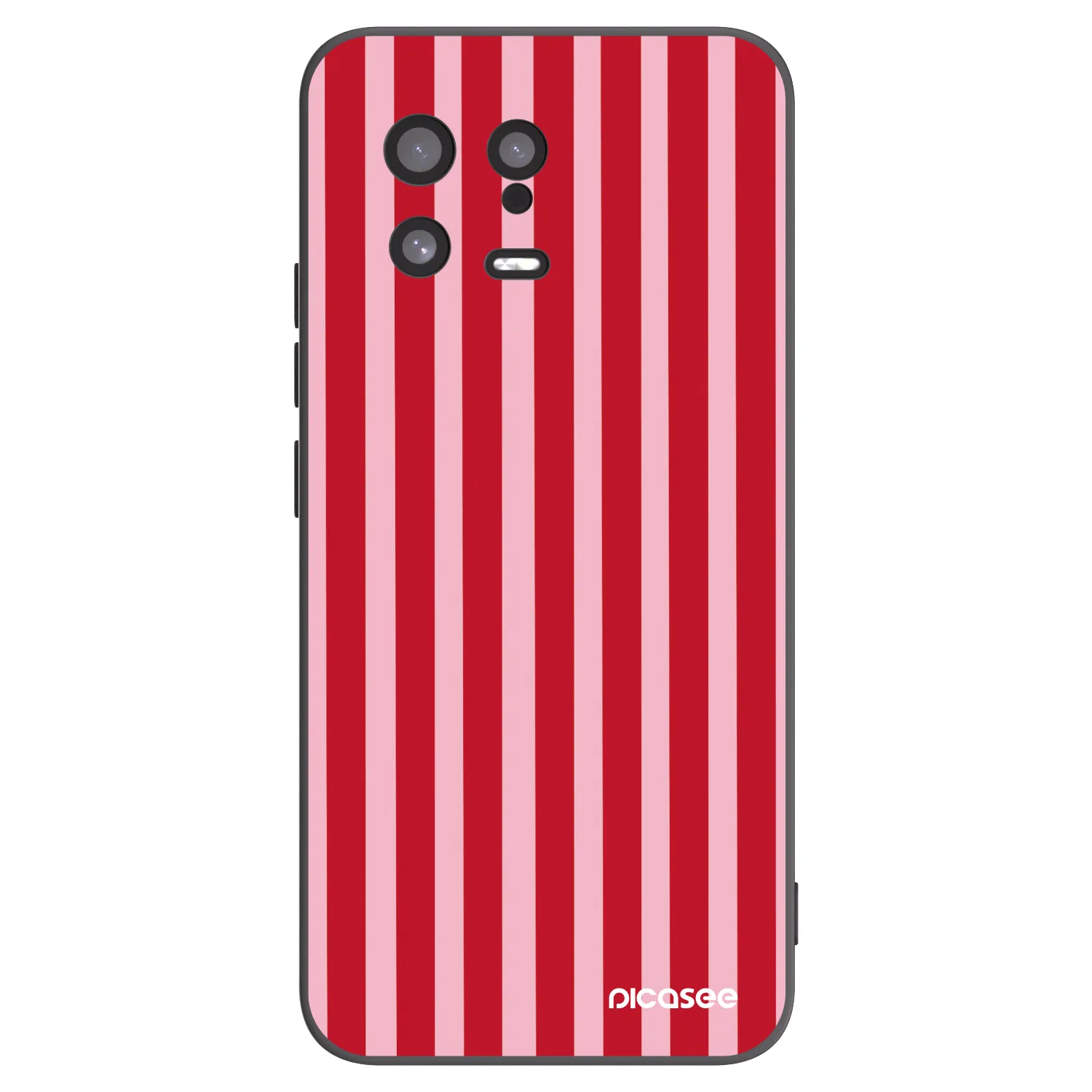 Picasee Μαύρη θήκη σιλικόνης για Xiaomi 13 - Lines red