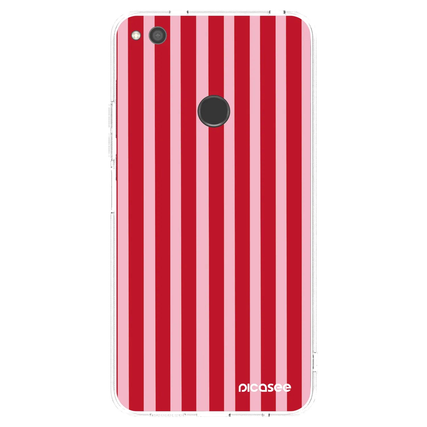 Picasee διαφανής θήκη σιλικόνης Huawei P9 Lite 2017 - Lines red