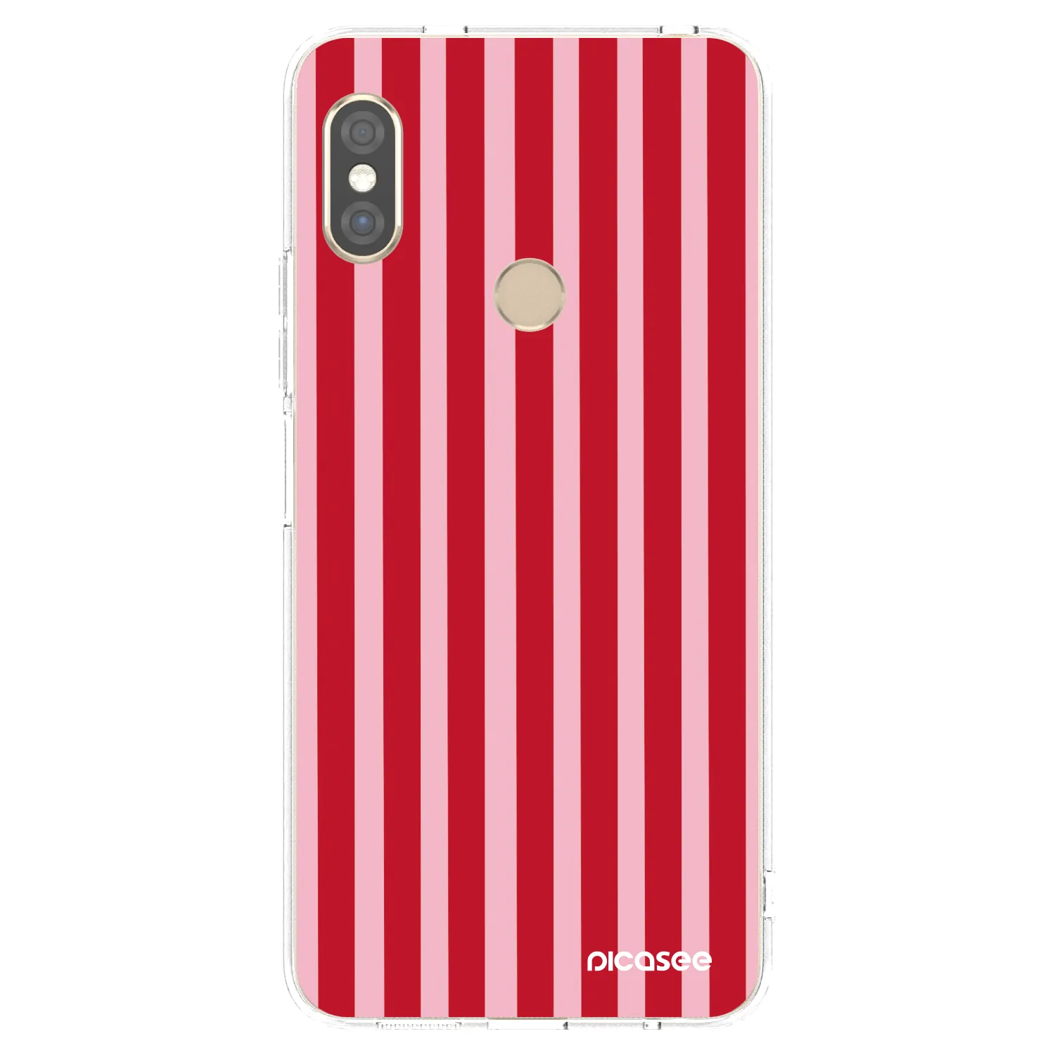 Picasee διαφανής θήκη σιλικόνης Xiaomi Redmi Note 5 Global - Lines red