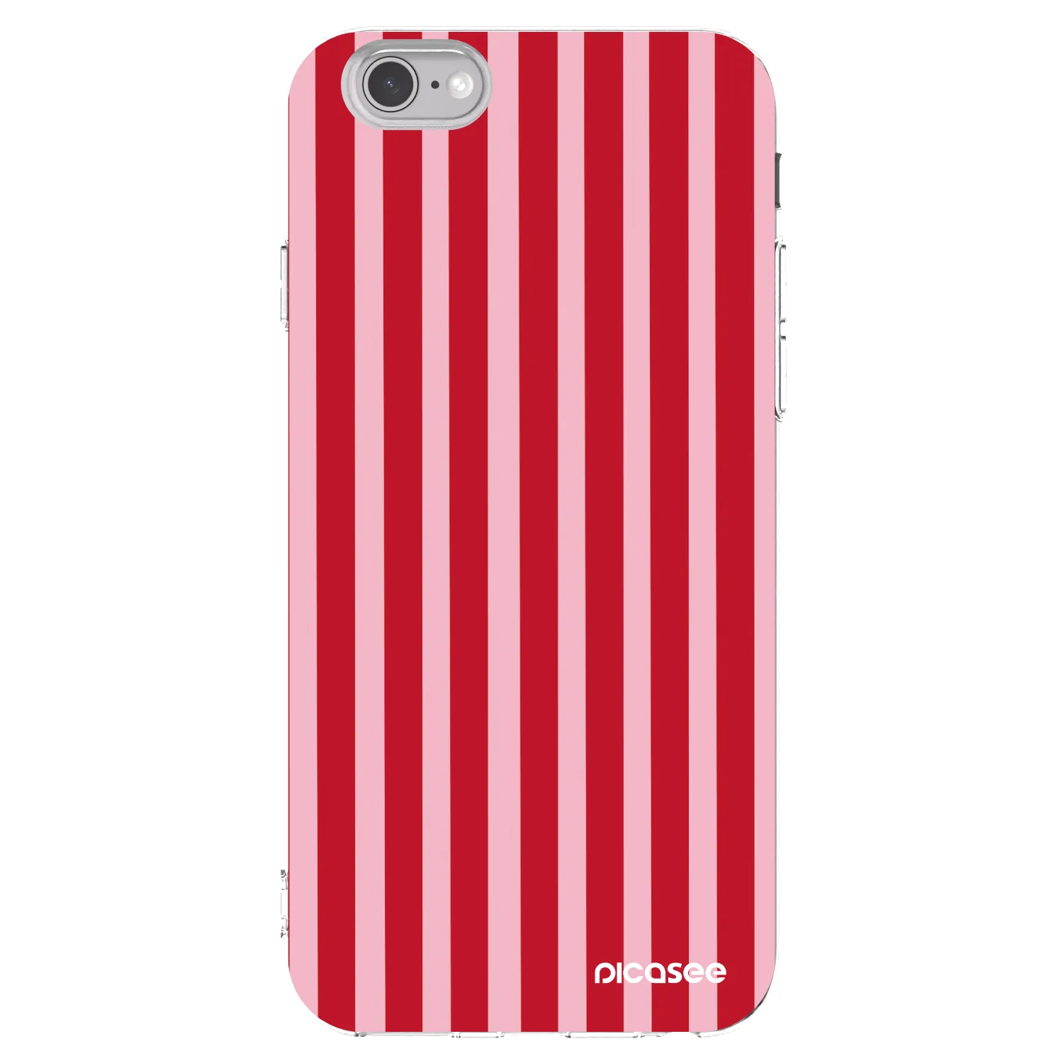 Picasee διαφανής θήκη σιλικόνης Apple iPhone 6/6S - Lines red