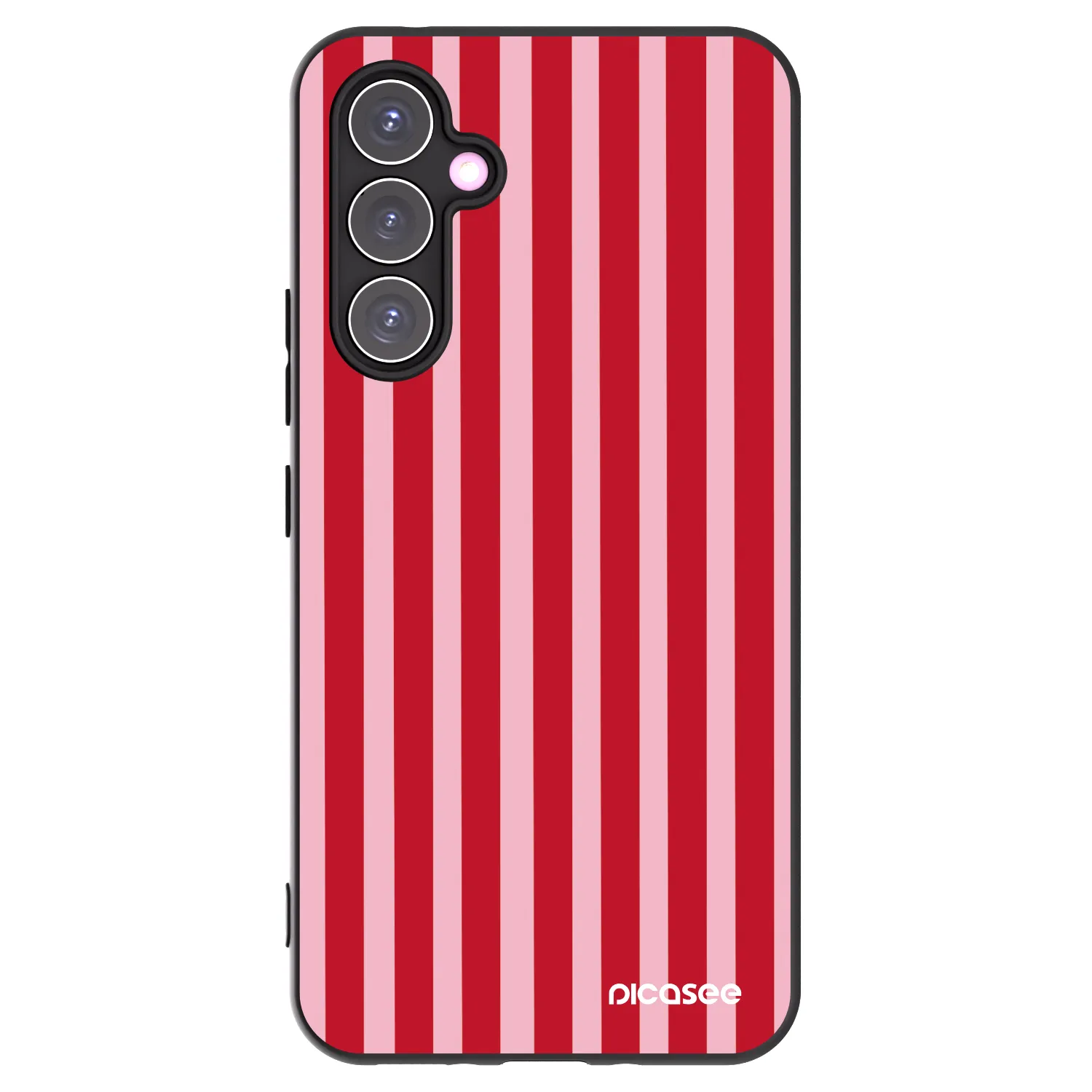Picasee Μαύρη θήκη σιλικόνης για Samsung Galaxy A54 5G A546B - Lines red