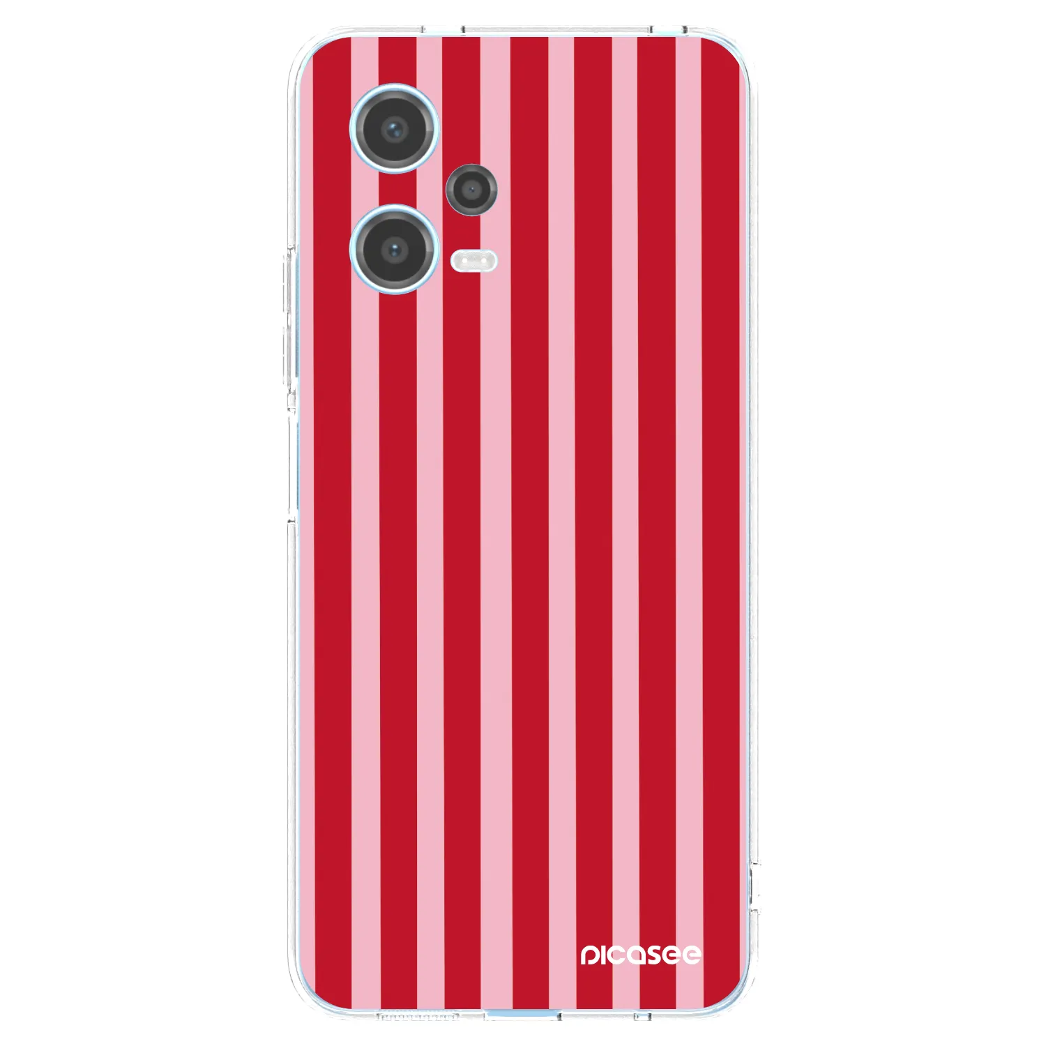 Picasee διαφανής θήκη σιλικόνης Xiaomi Redmi Note 12 5G - Lines red