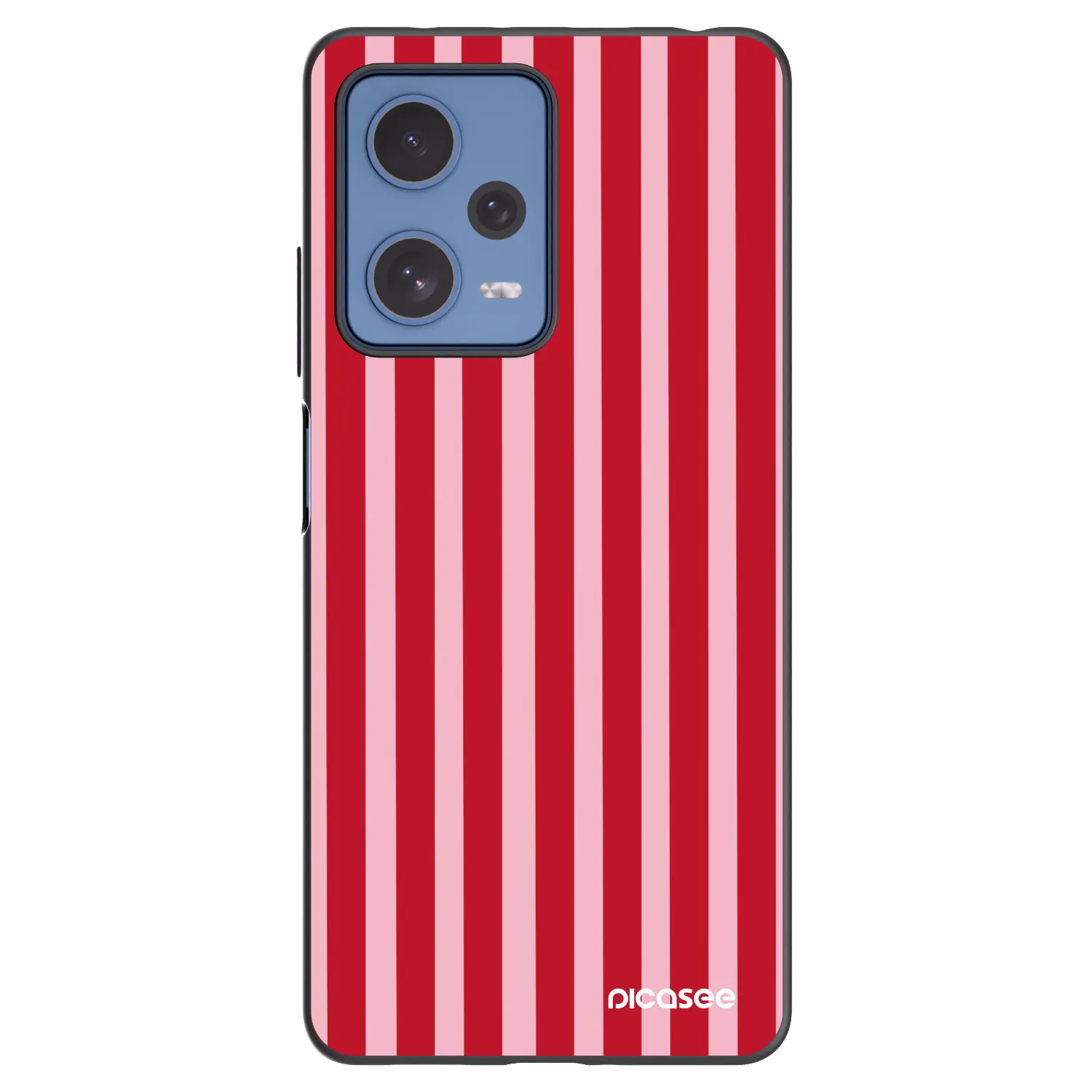 Picasee Μαύρη θήκη σιλικόνης για Xiaomi Redmi Note 12 Pro 5G - Lines red