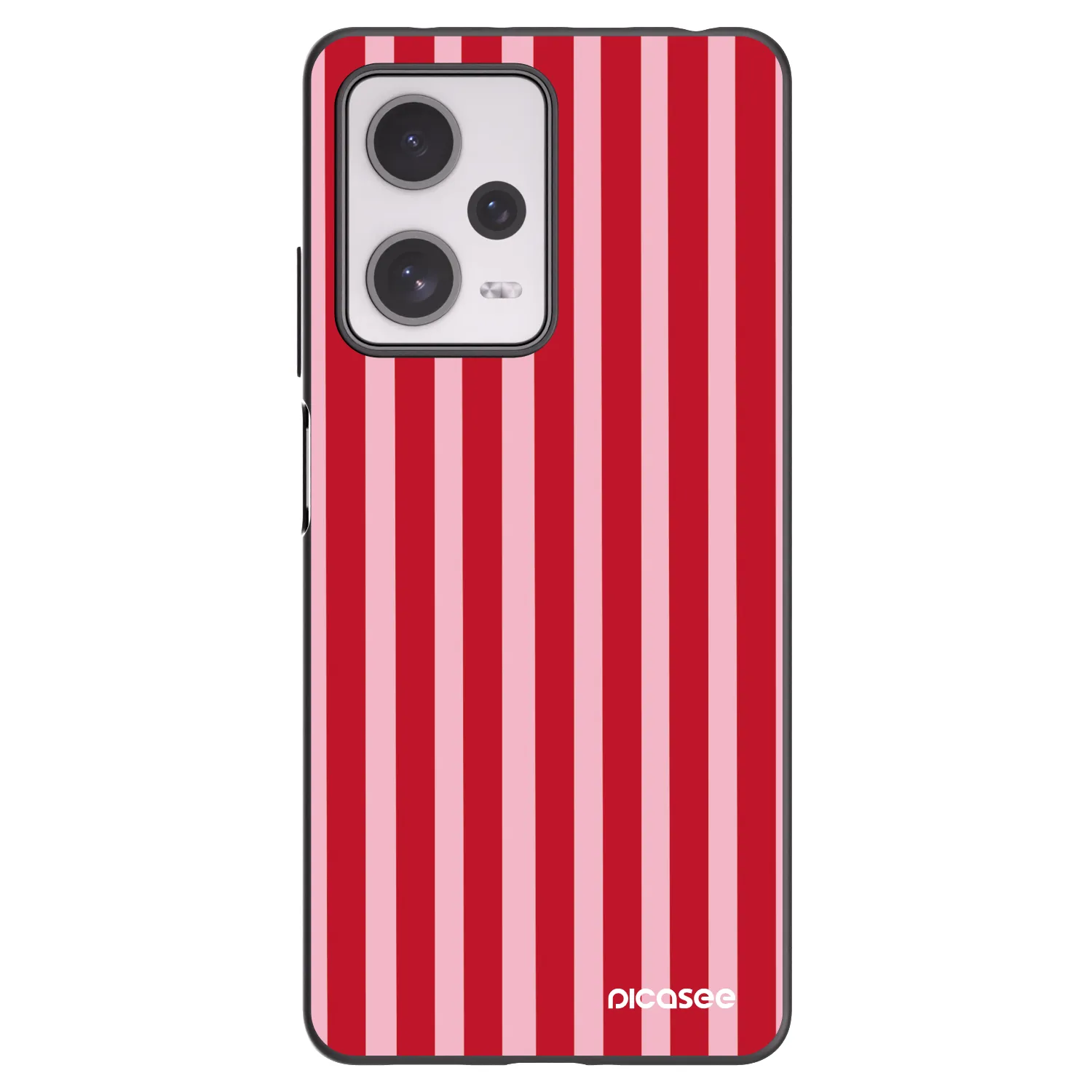 Picasee Μαύρη θήκη σιλικόνης για Xiaomi Redmi Note 12 Pro+ 5G - Lines red