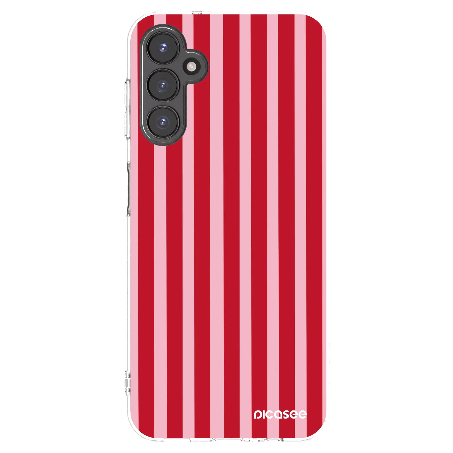 Picasee διαφανής θήκη σιλικόνης Samsung Galaxy A14 4G A145R - Lines red