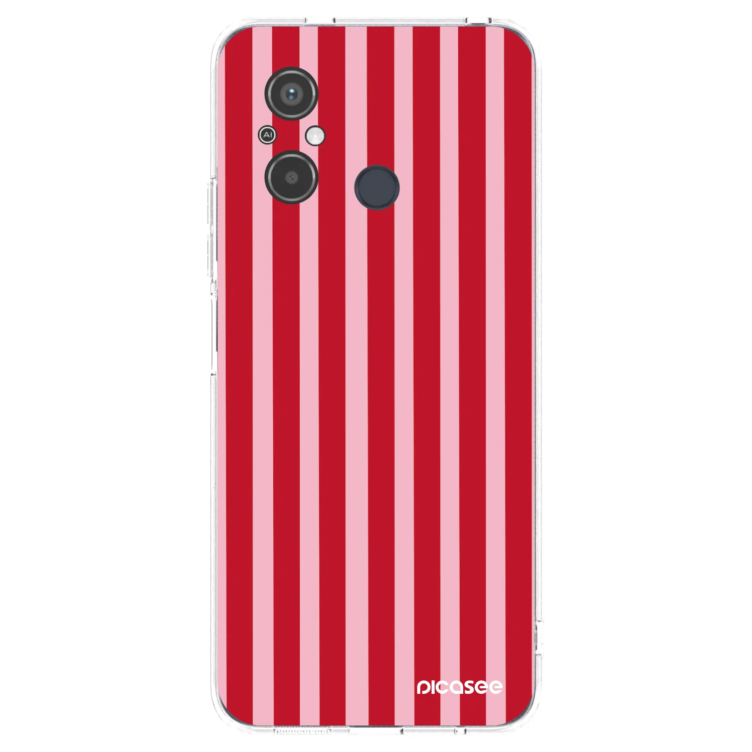 Picasee διαφανής θήκη σιλικόνης Xiaomi Redmi 12C - Lines red