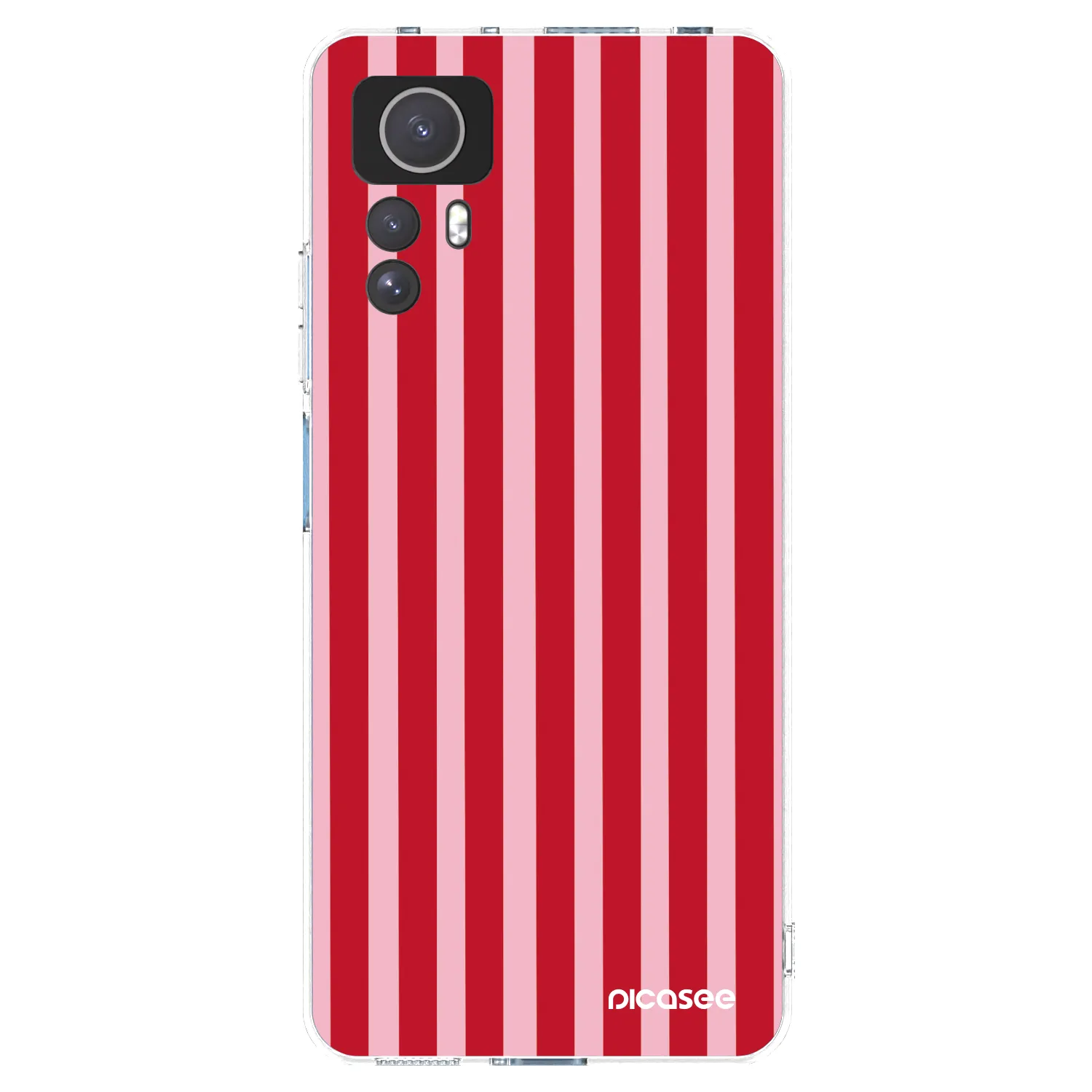 Picasee διαφανής θήκη σιλικόνης Xiaomi Redmi Note 12S - Lines red