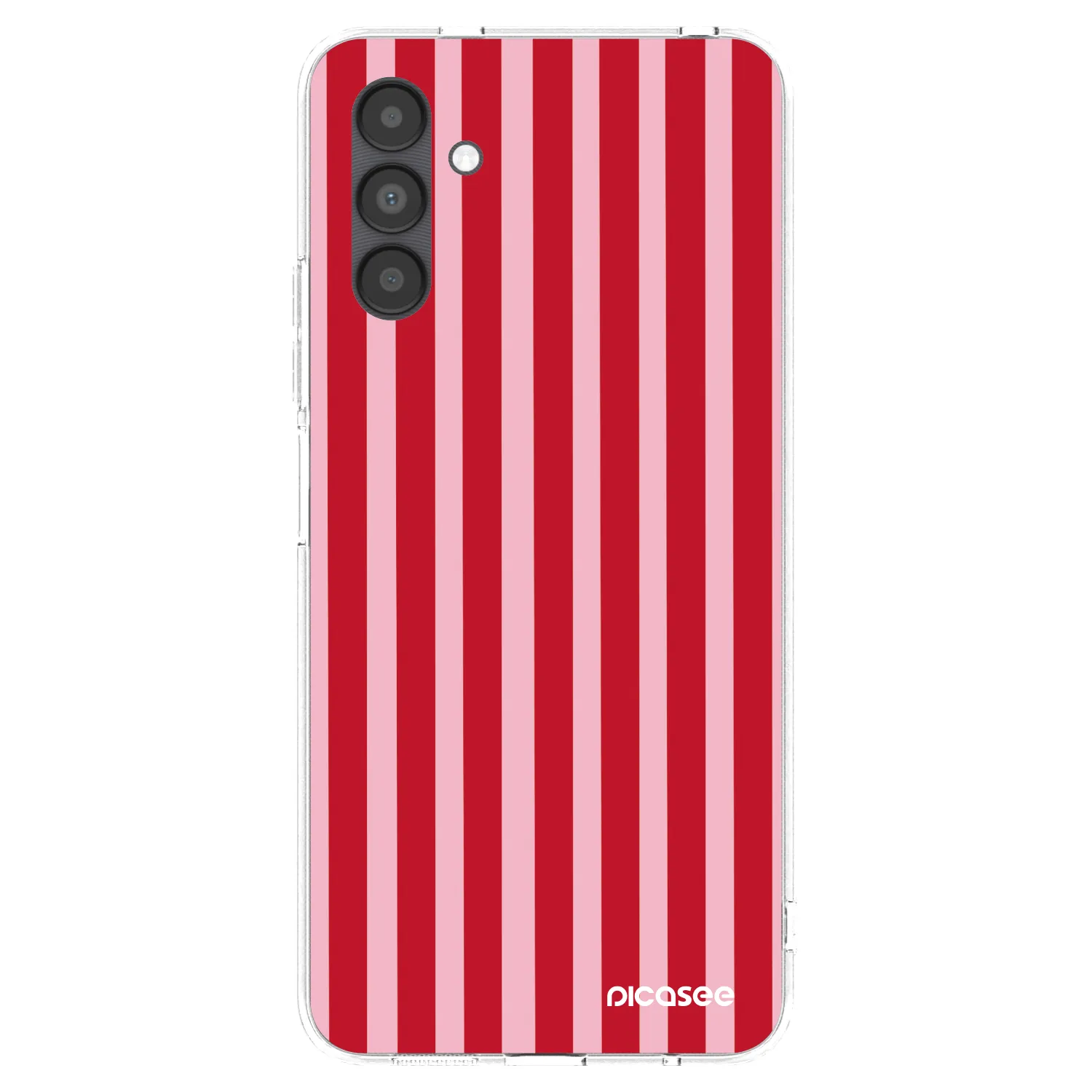 Picasee διαφανής θήκη σιλικόνης Samsung Galaxy A04s A047F - Lines red