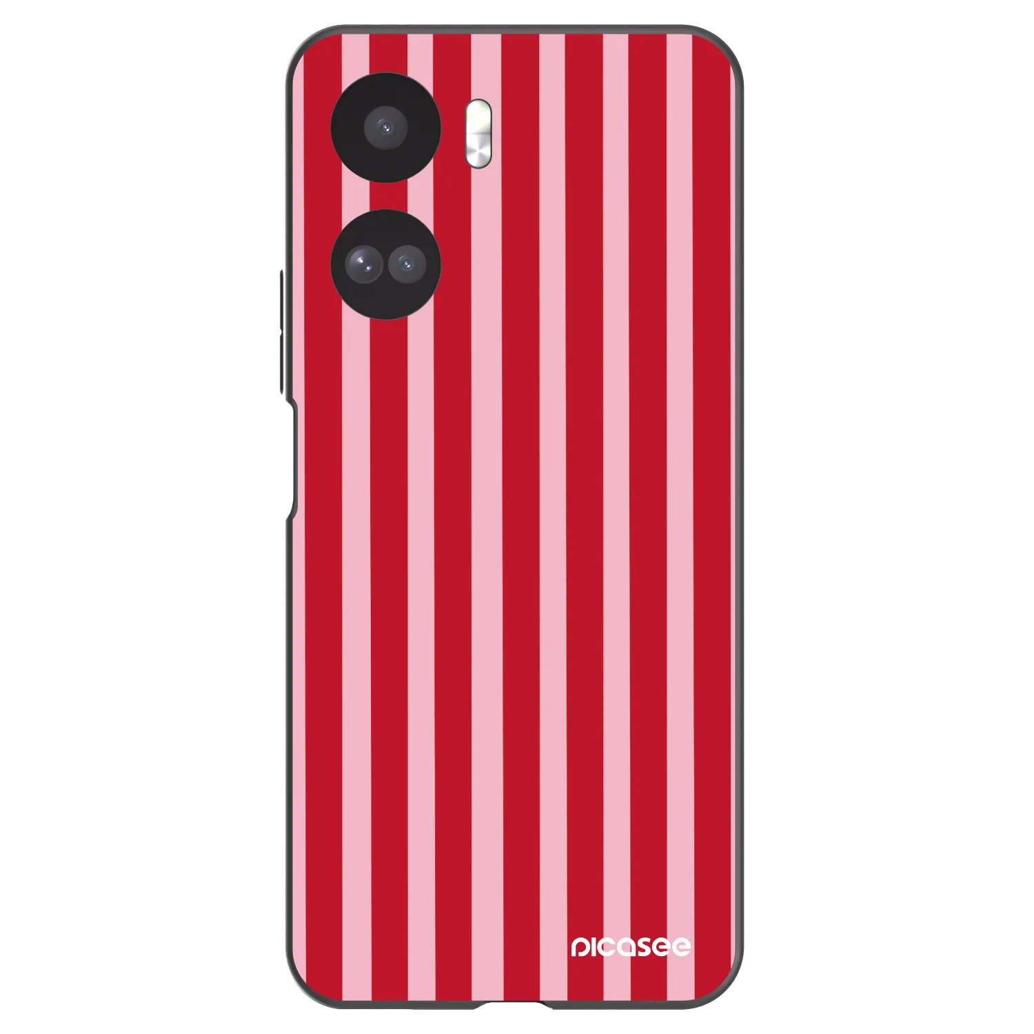 Picasee Μαύρη θήκη σιλικόνης για Honor 90 Lite 5G - Lines red