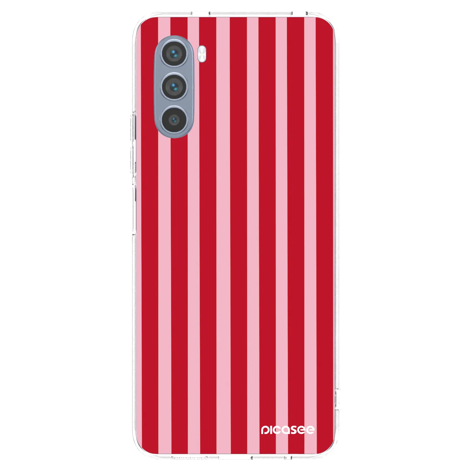 Picasee διαφανής θήκη σιλικόνης Motorola Moto G62 - Lines red