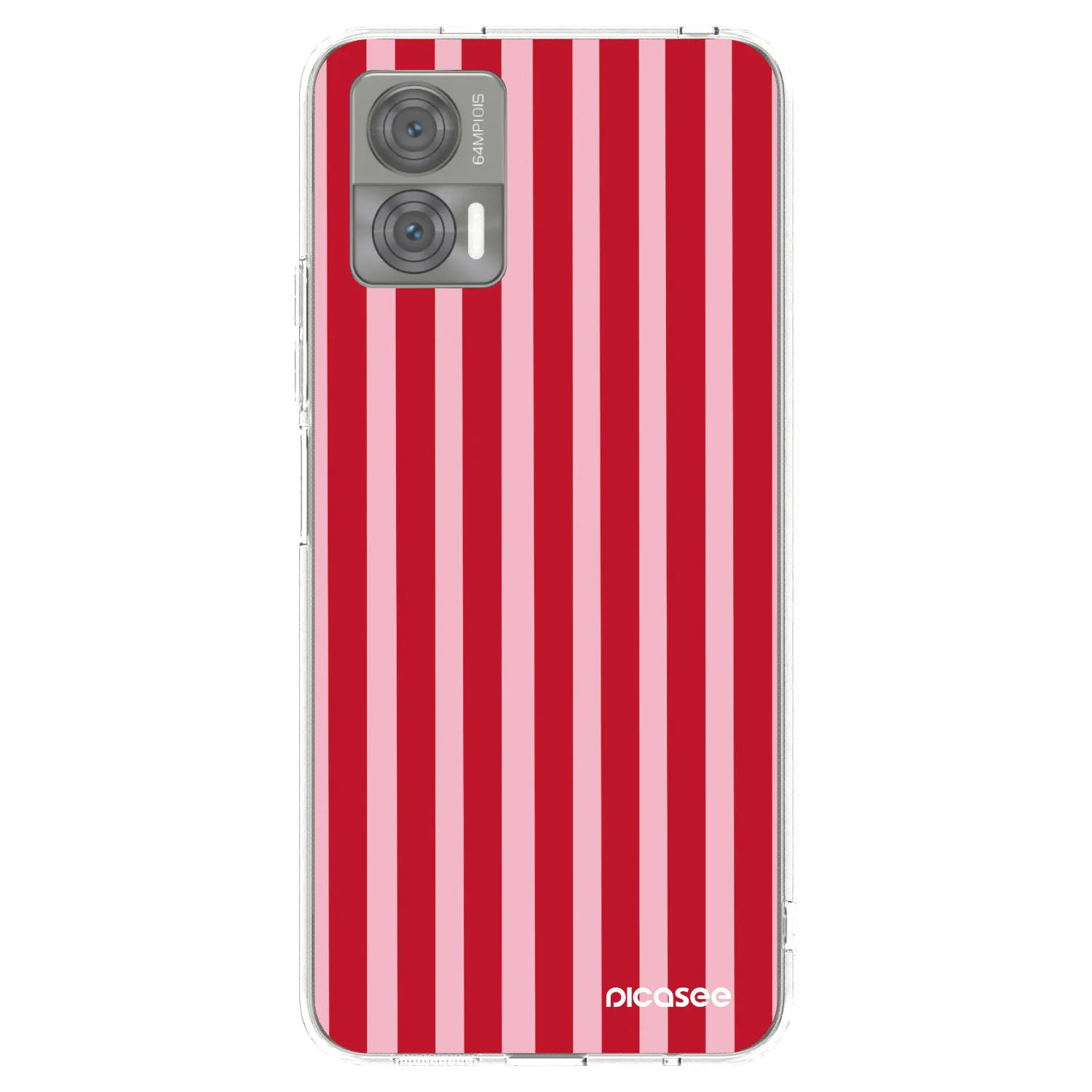 Picasee διαφανής θήκη σιλικόνης Motorola Edge 30 Neo - Lines red