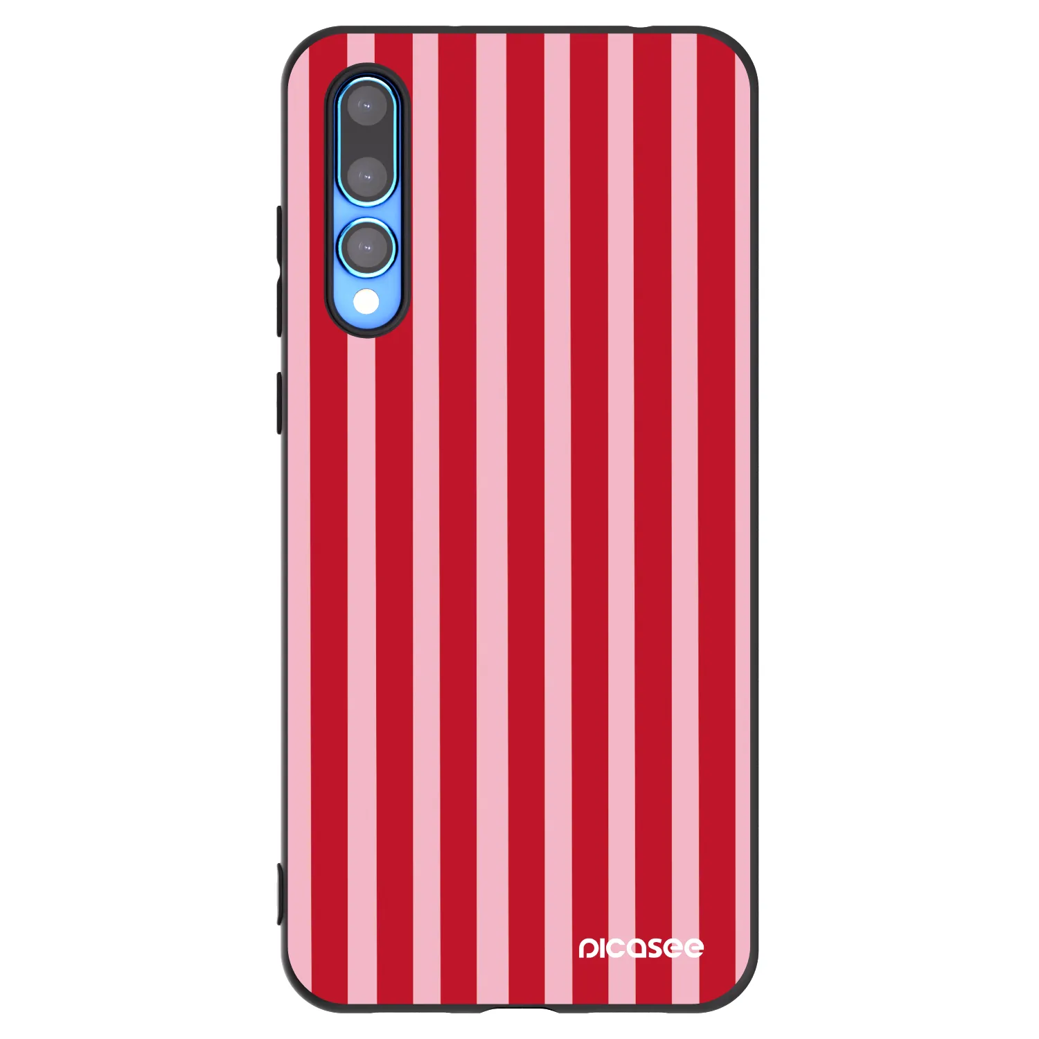 Picasee Μαύρη θήκη σιλικόνης για Huawei P20 Pro - Lines red