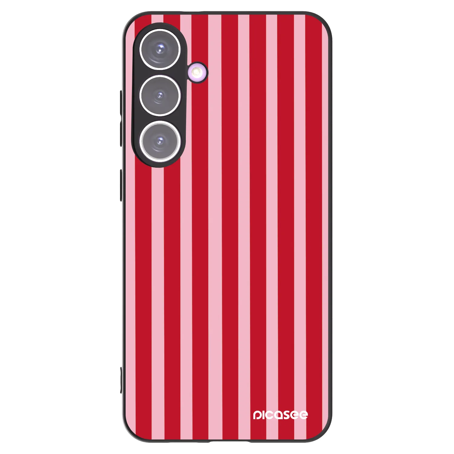 Picasee Μαύρη θήκη σιλικόνης για Samsung Galaxy S24+ S926B 5G - Lines red