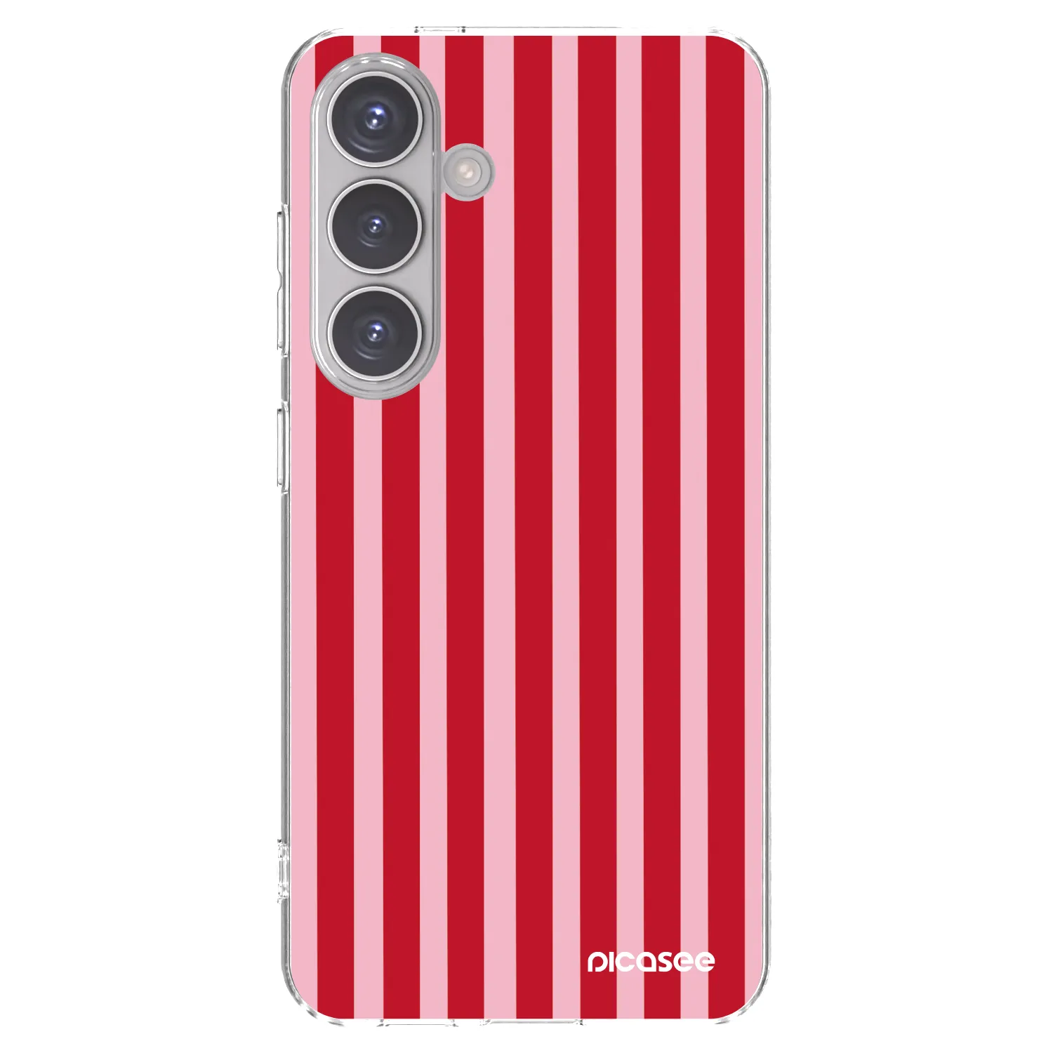Picasee διαφανής θήκη σιλικόνης Samsung Galaxy S24 S921B 5G - Lines red