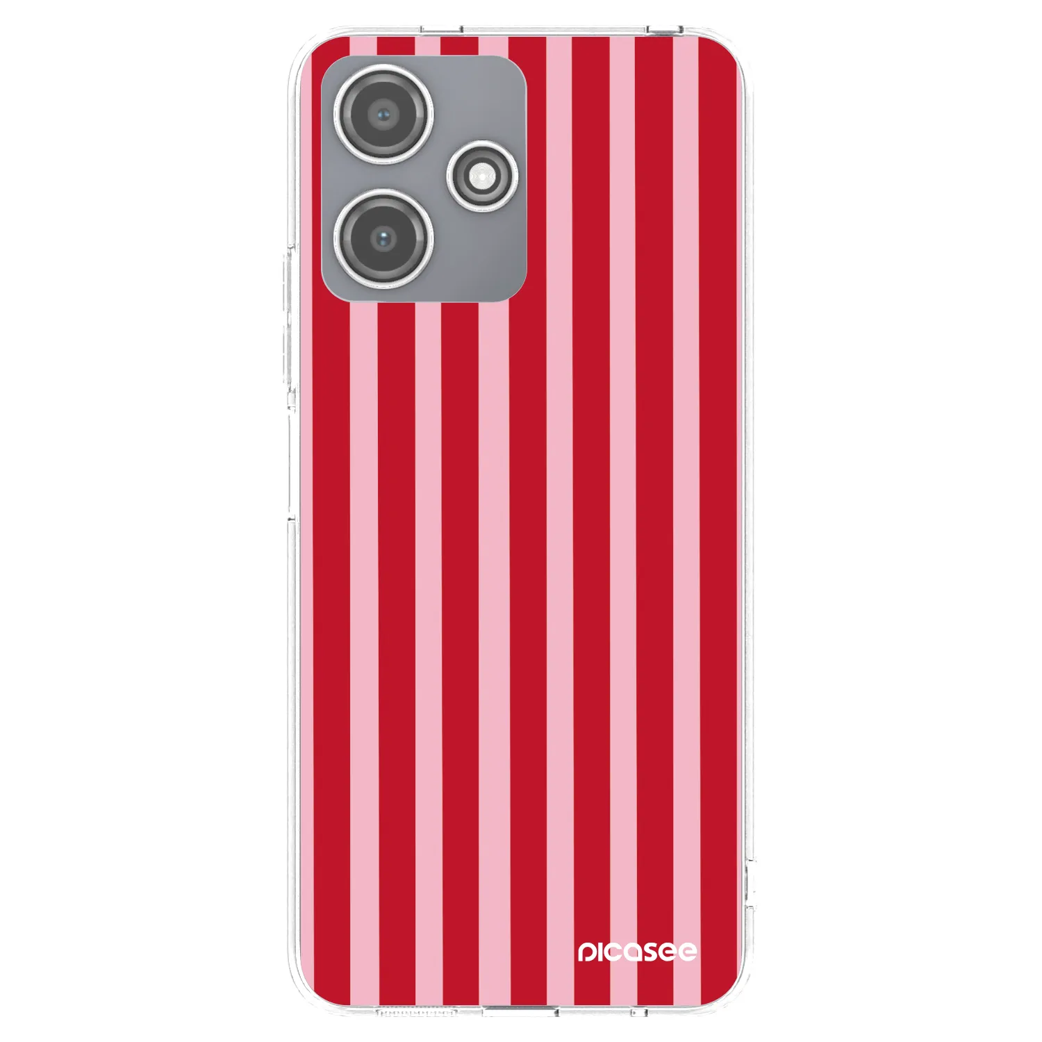 Picasee διαφανής θήκη σιλικόνης Xiaomi Redmi 12 5G - Lines red