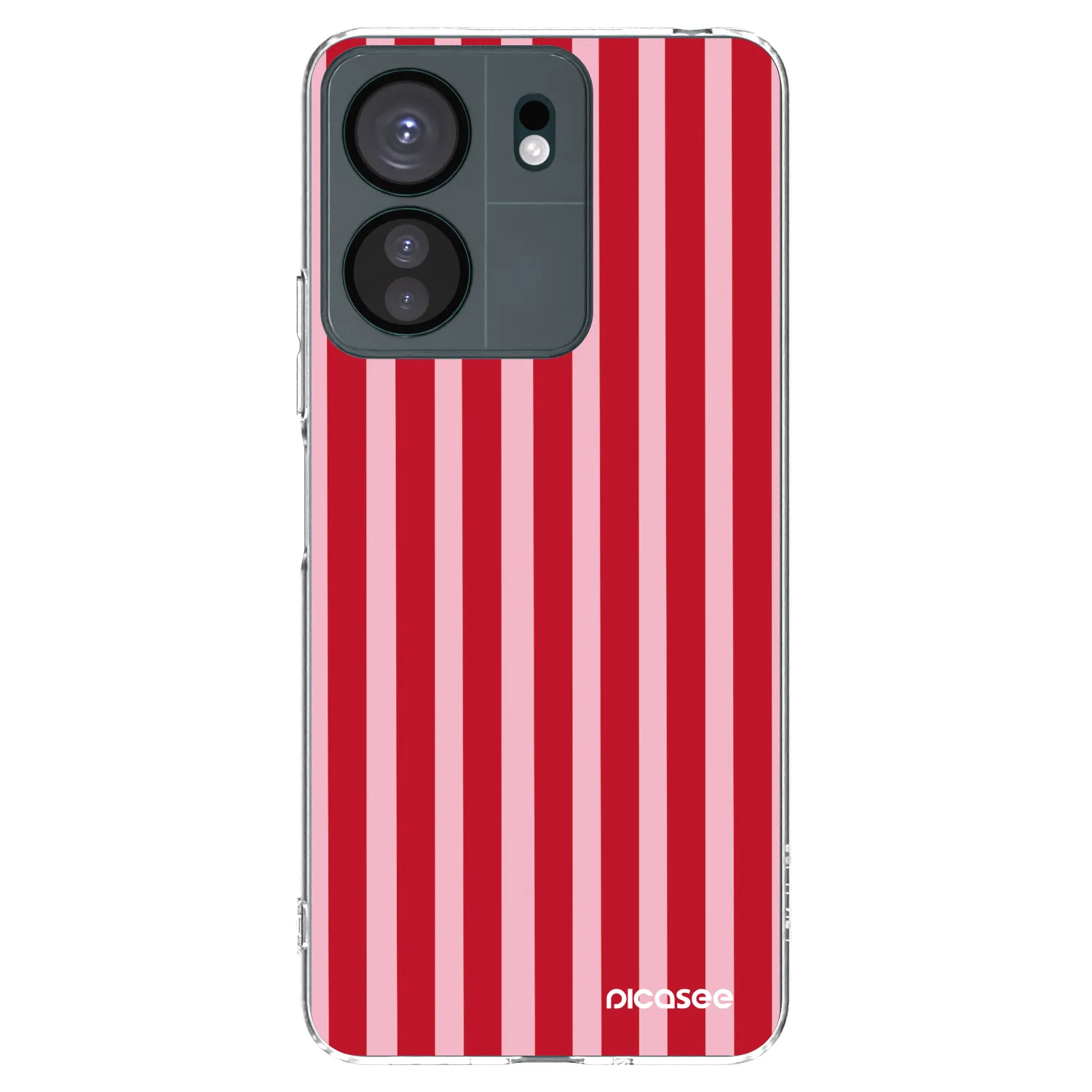Picasee διαφανής θήκη σιλικόνης Xiaomi Redmi 13C 4G - Lines red