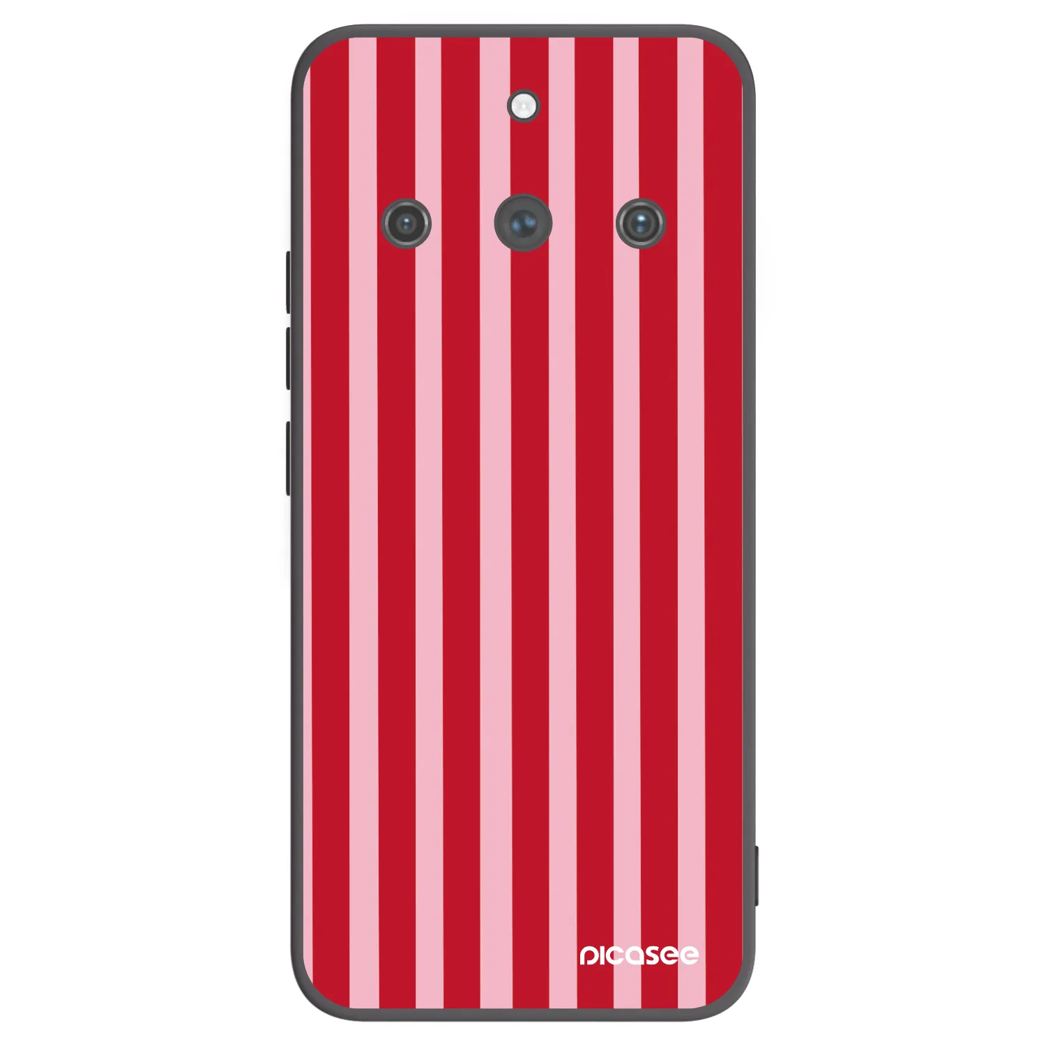 Picasee Μαύρη θήκη σιλικόνης για Realme 11 Pro+ - Lines red
