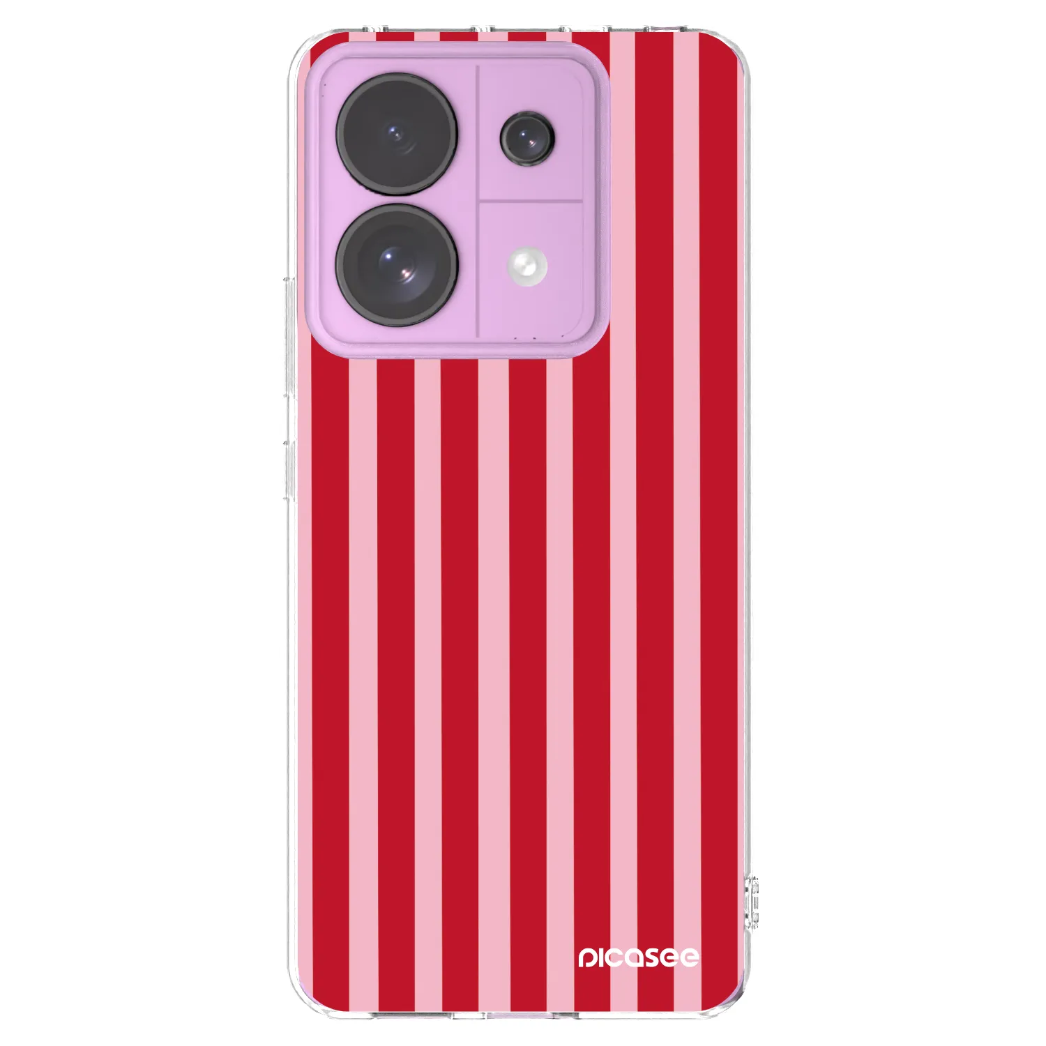 Picasee διαφανής θήκη σιλικόνης Xiaomi Redmi Note 13 Pro 5G - Lines red