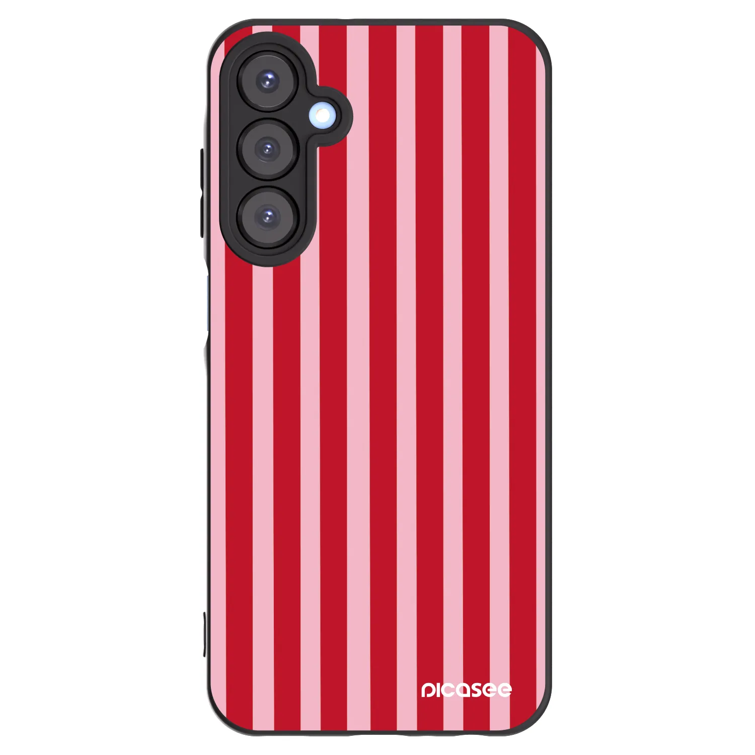 Picasee Μαύρη θήκη σιλικόνης για Samsung Galaxy A25 A256B 5G - Lines red