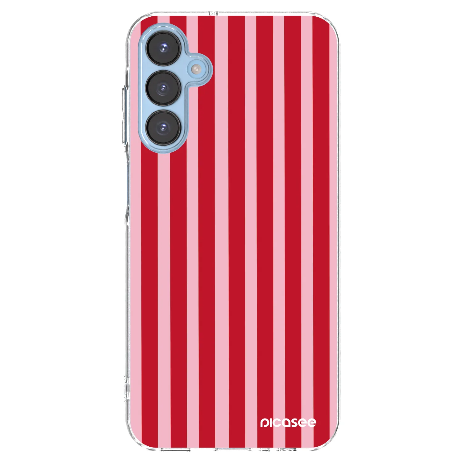 Picasee διαφανής θήκη σιλικόνης Samsung Galaxy A15 A156B 5G - Lines red
