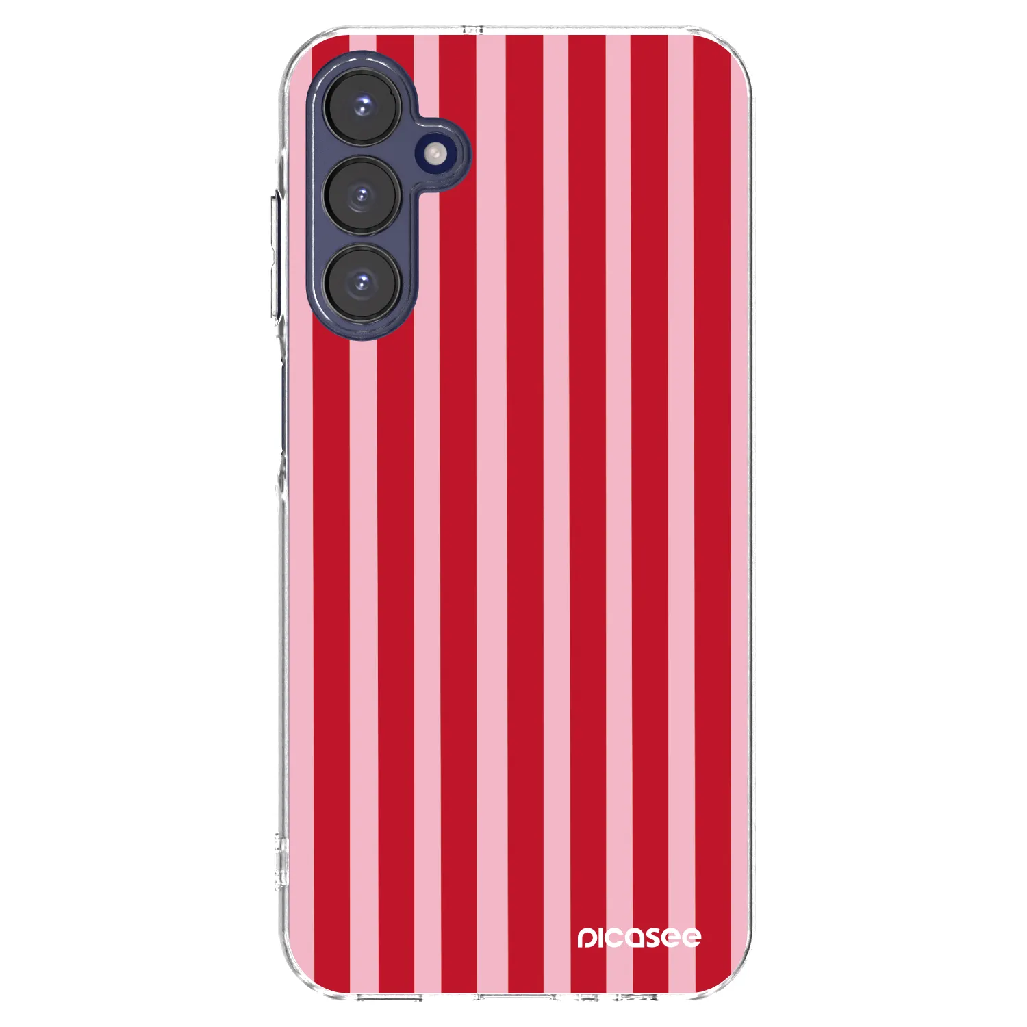 Picasee διαφανής θήκη σιλικόνης Samsung Galaxy A15 A155F 4G - Lines red