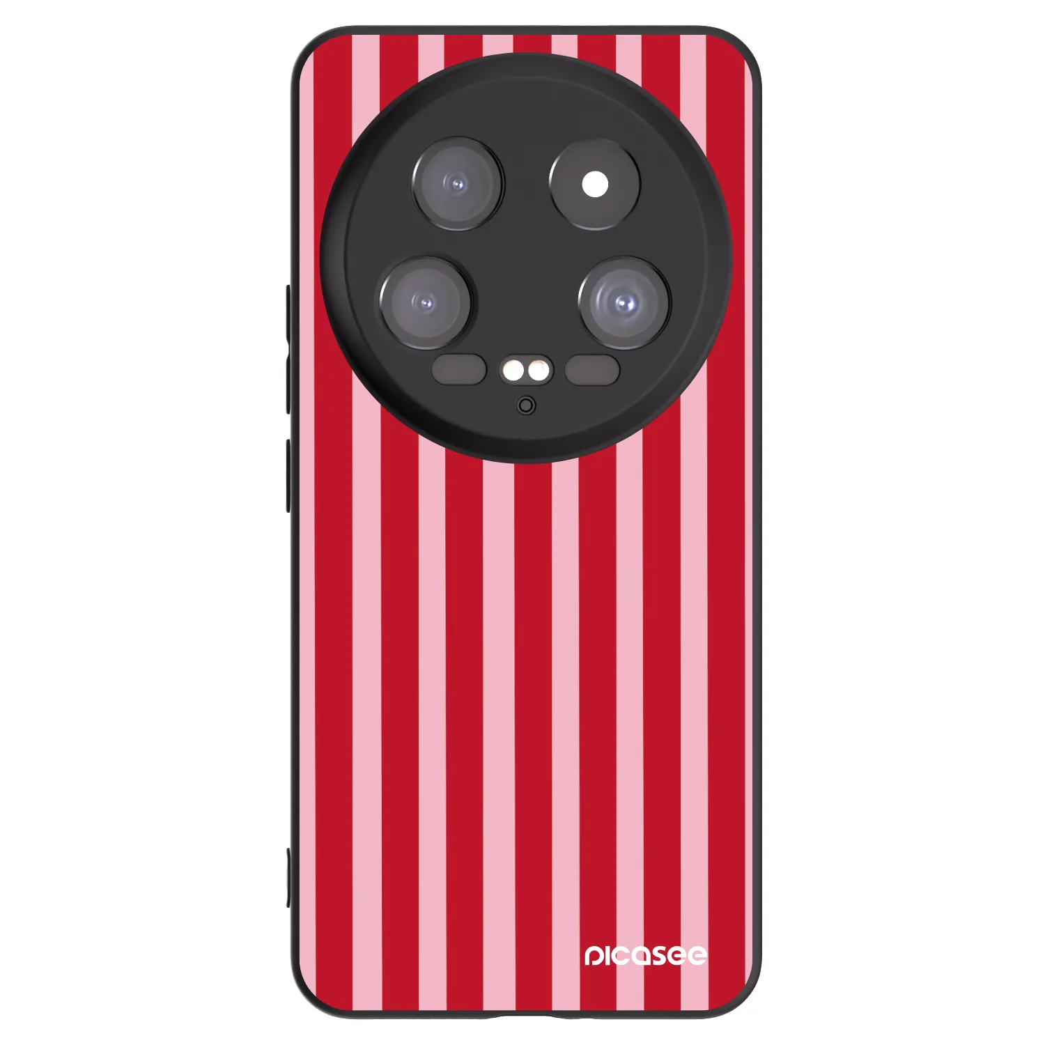 Picasee Μαύρη θήκη σιλικόνης για Xiaomi 14 Ultra - Lines red