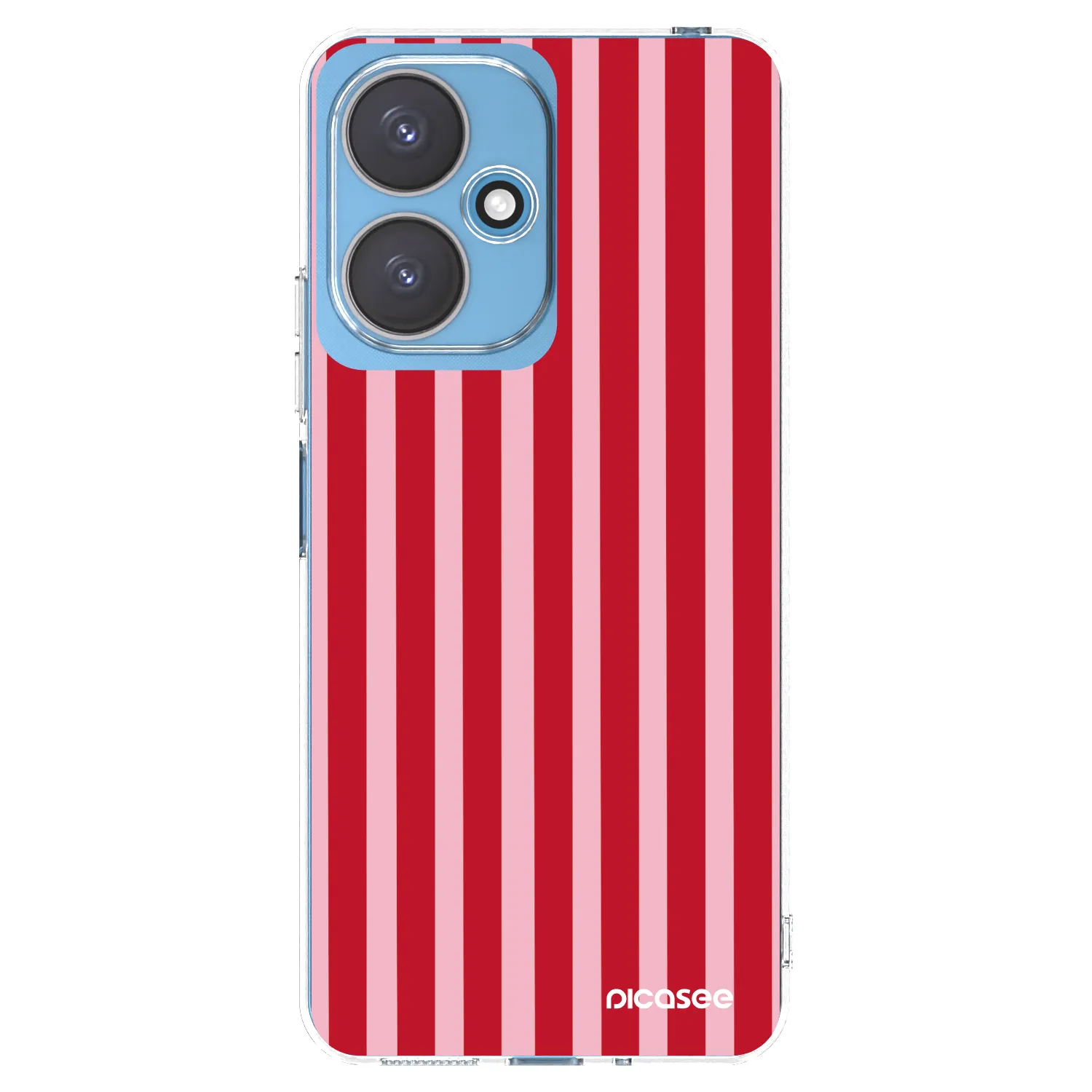 Picasee διαφανής θήκη σιλικόνης Xiaomi Redmi 13C 5G - Lines red
